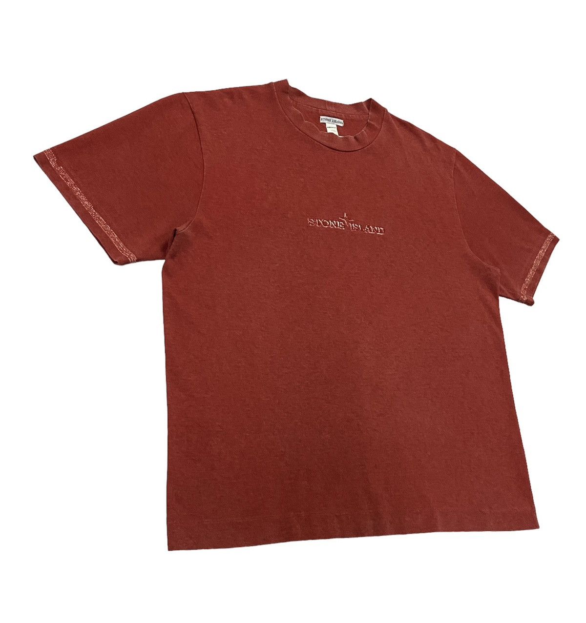 Stone Island Vintage Stone Island Red SS`002 Spell Out Logo Embroidery Size US L / EU 52-54 / 3 - 17 Thumbnail