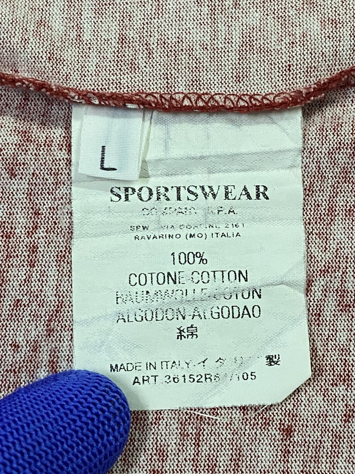 Stone Island Vintage Stone Island Red SS`002 Spell Out Logo Embroidery Size US L / EU 52-54 / 3 - 10 Thumbnail