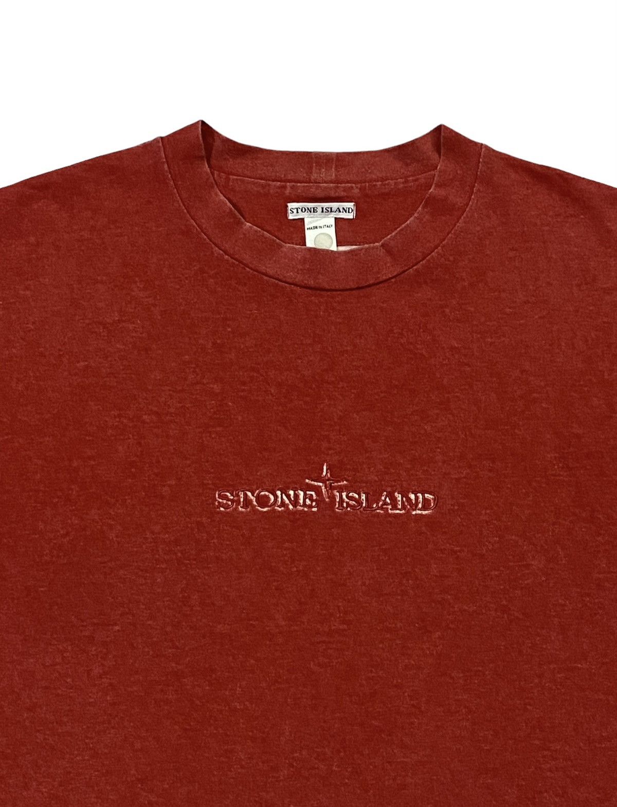 Stone Island Vintage Stone Island Red SS`002 Spell Out Logo Embroidery Size US L / EU 52-54 / 3 - 13 Thumbnail