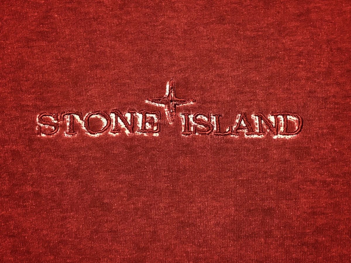 Stone Island Vintage Stone Island Red SS`002 Spell Out Logo Embroidery Size US L / EU 52-54 / 3 - 12 Thumbnail