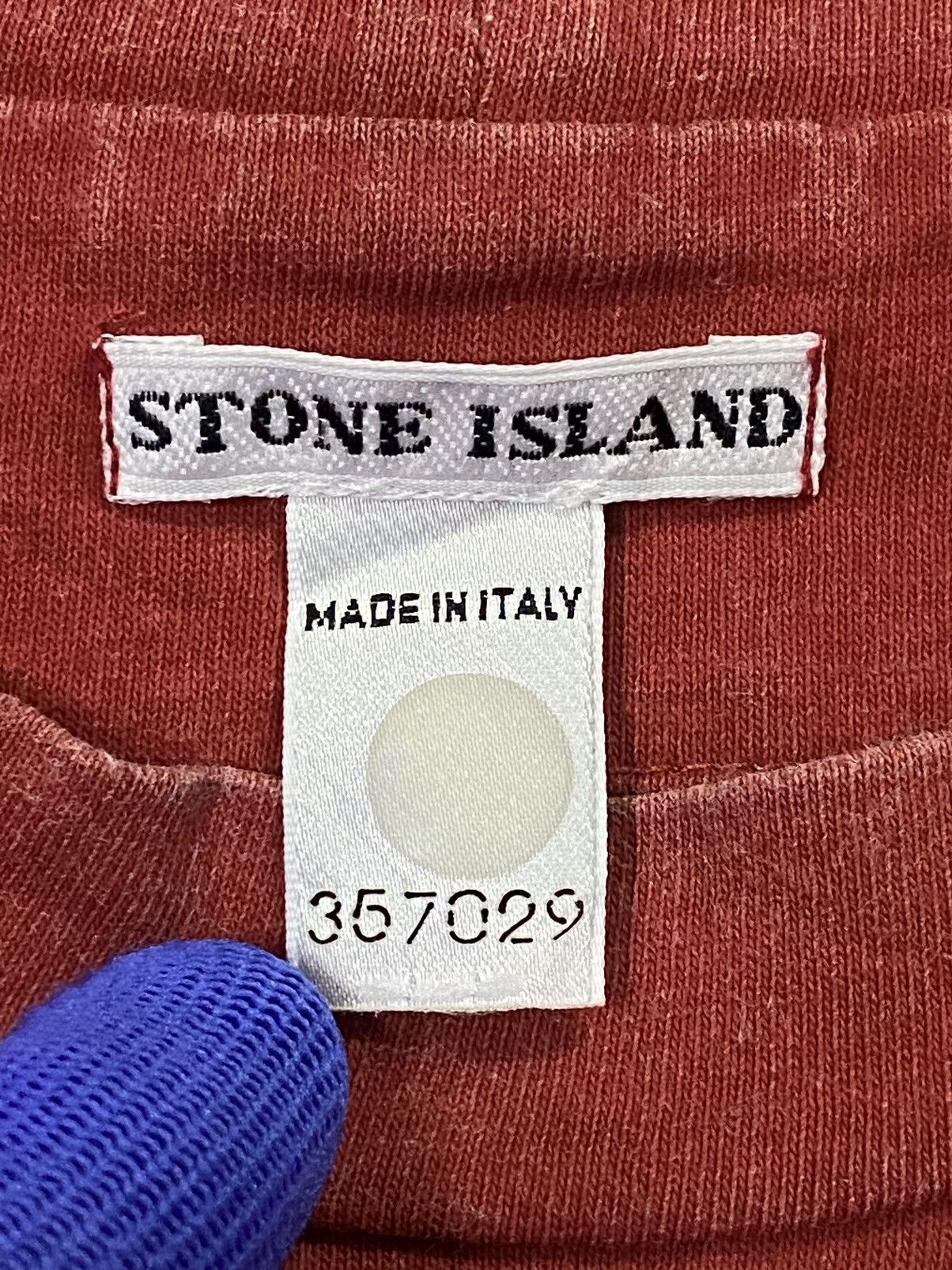 Stone Island Vintage Stone Island Red SS`002 Spell Out Logo Embroidery Size US L / EU 52-54 / 3 - 9 Thumbnail