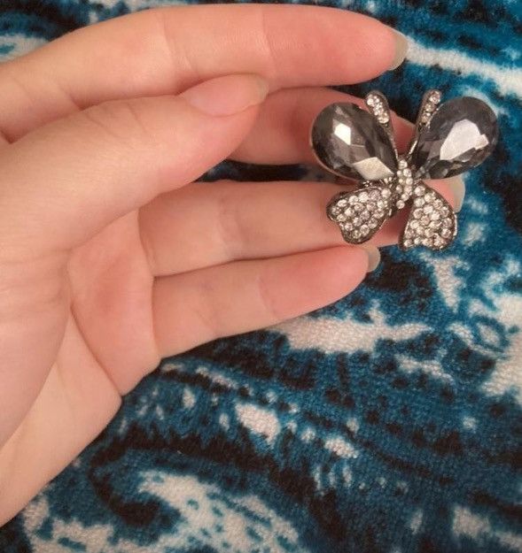 Jewelry Gunmetal coloured butterfly ring Size ONE SIZE - 2 Thumbnail