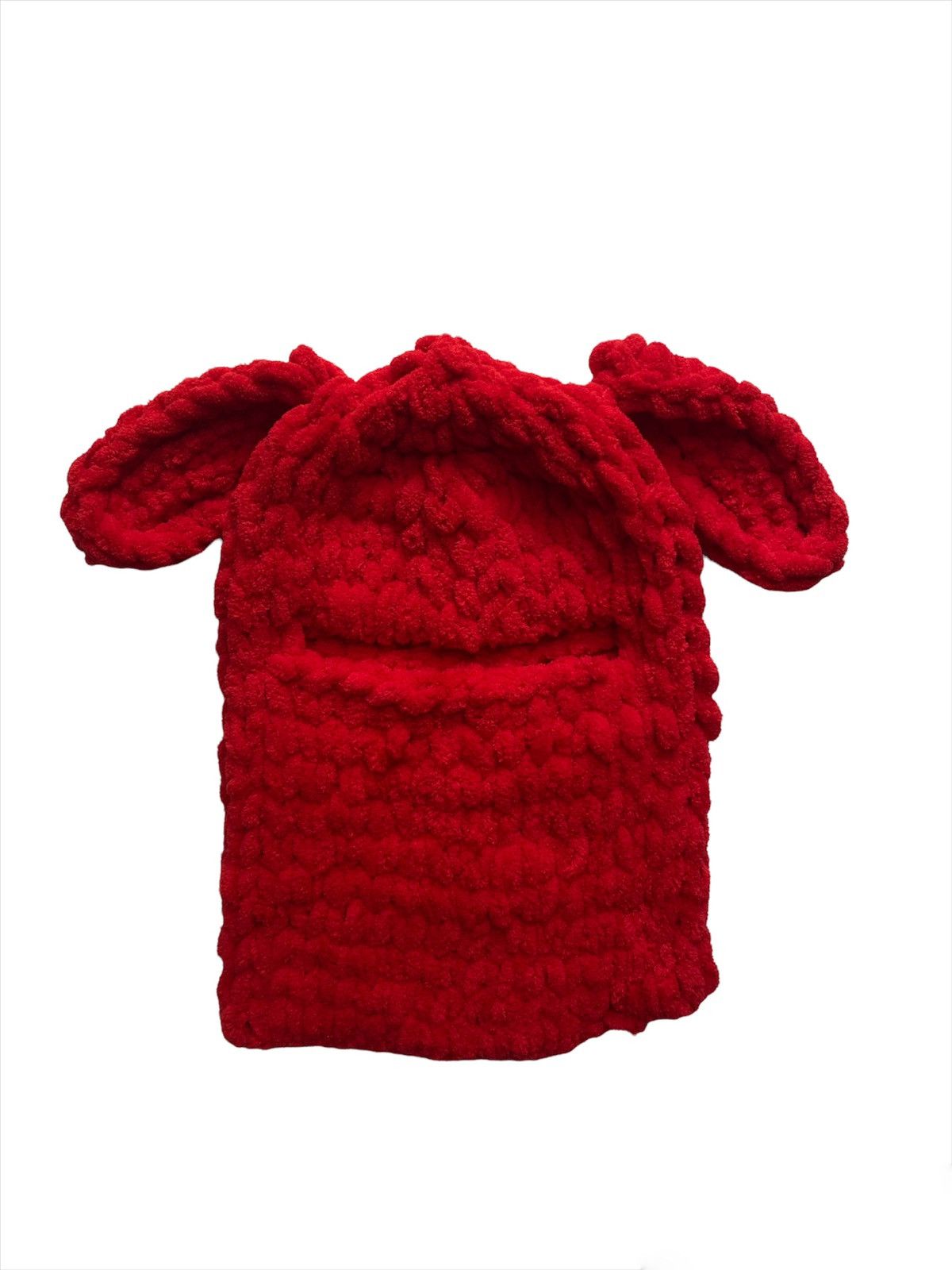 Handmade × Japanese Brand Handmade Knitted Balaclava Ski Mask Bunny Rabbit Dog Style Size ONE SIZE - 3 Thumbnail