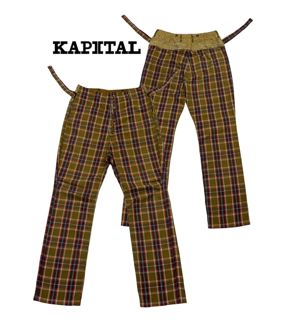 Kapital Nice Design‼️Kapital Checkered Pattern Pants Design Size US 32 / EU 48 - 1 Thumbnail