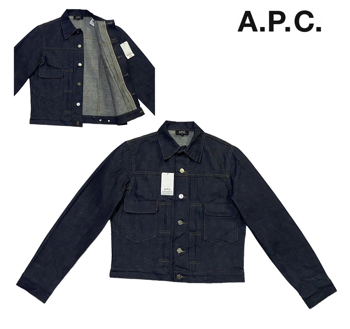 A.P.C. New Lacoste x A.P.C. Anorak Denim Jacket size L | Grailed