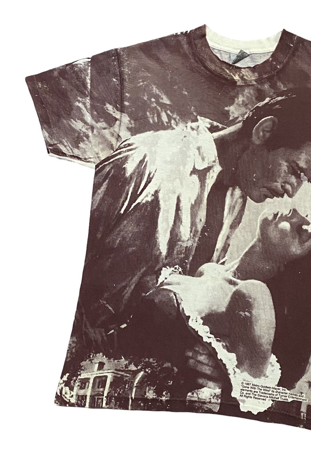 Vintage Vintage 90s Gone With The Wind Full Print Movie Shirt Size US L / EU 52-54 / 3 - 15 Thumbnail