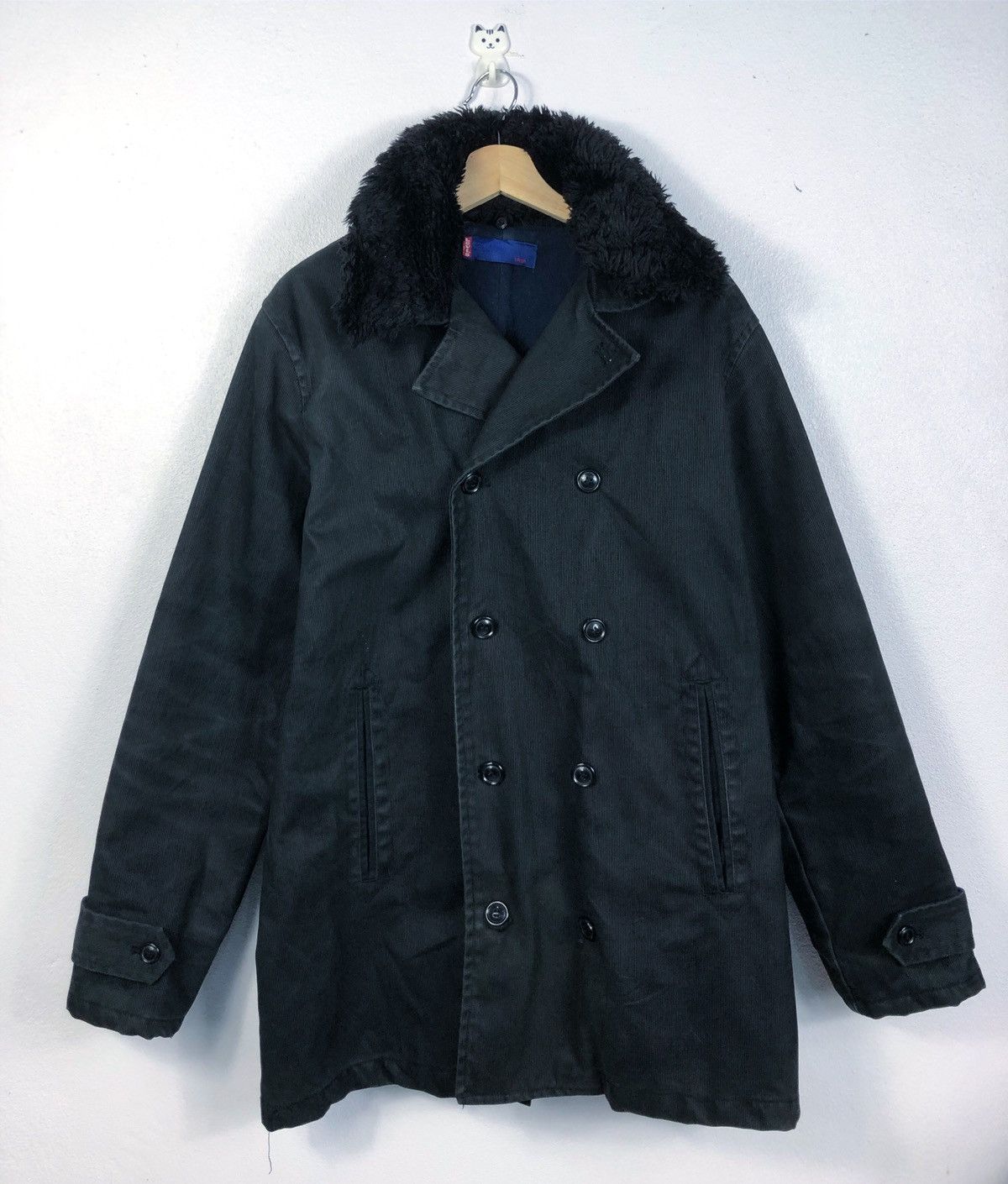 Levi's × Levi's Made & Crafted Rare Levi’s Double Breasted Shearling Sherpa Jacket Size US L / EU 52-54 / 3 - 2 Thumbnail