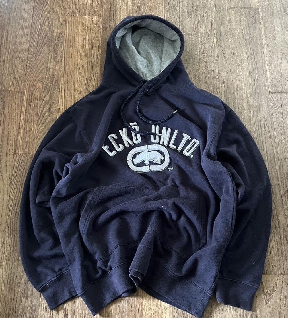 Ecko Unltd. Ecko Unltd L Navy Hoodie | Grailed