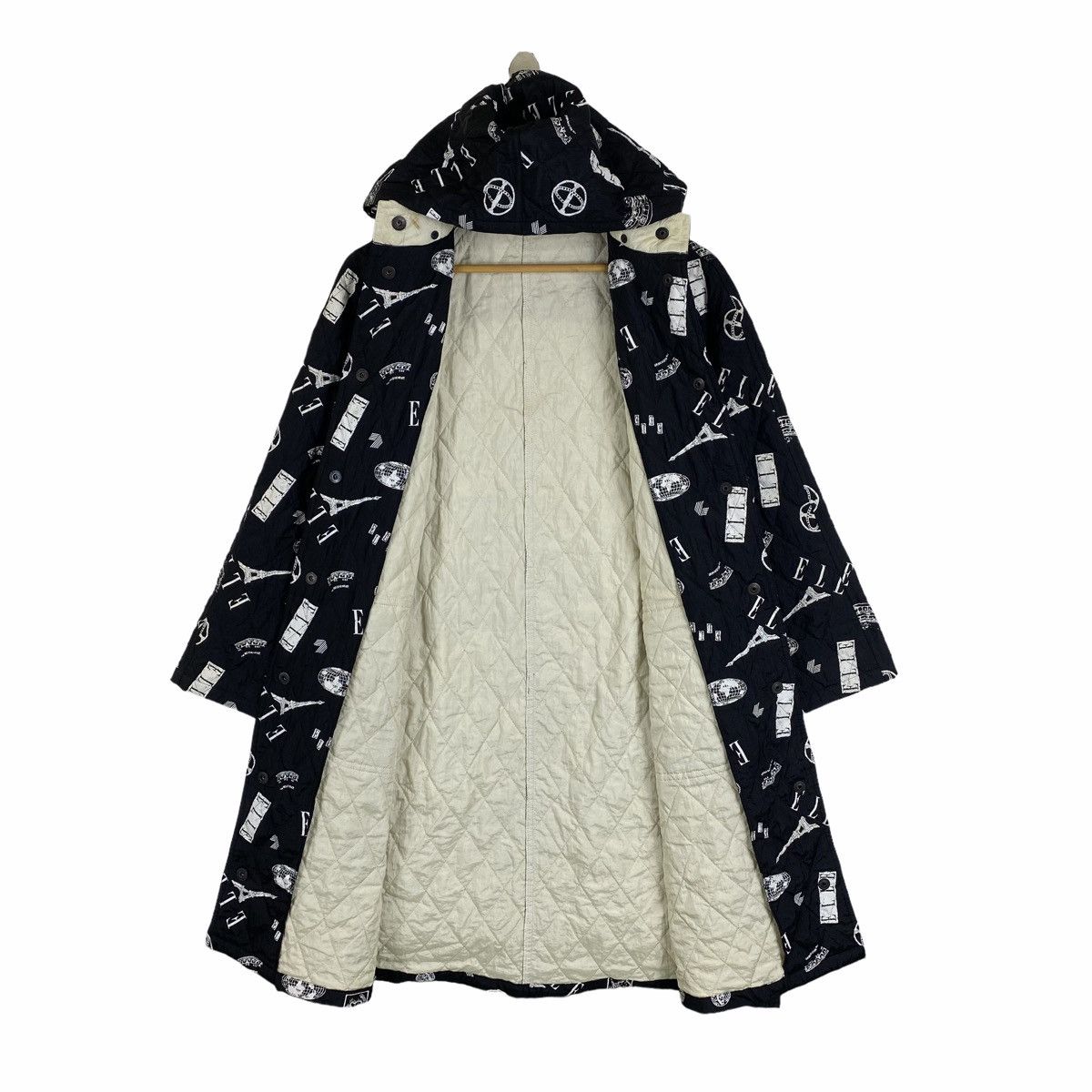 Designer × Vintage Vintage ELLE Paris Fullprint Hoodie Parka Raincoat Jacket Size L / US 10 / IT 46 - 3 Thumbnail
