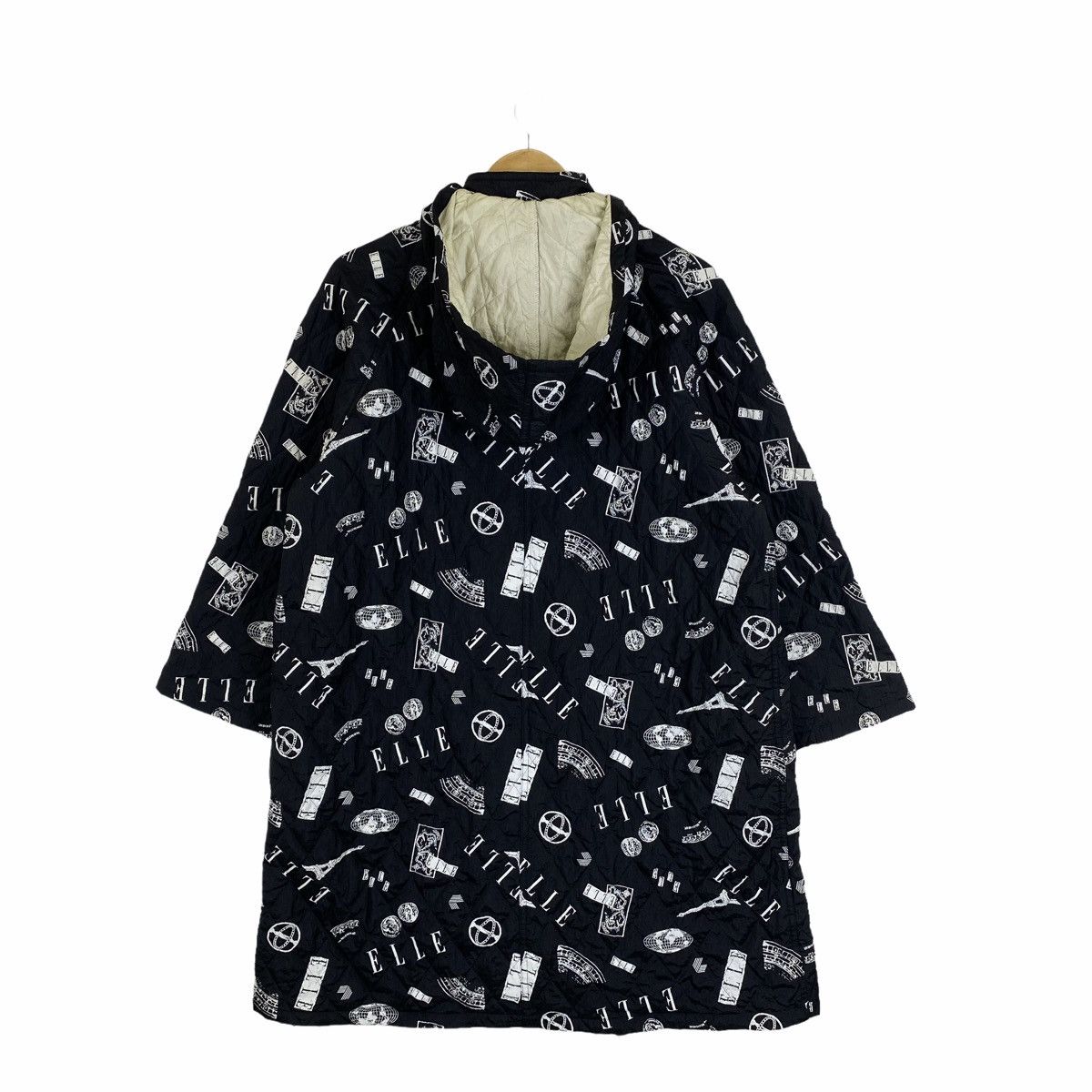 Designer × Vintage Vintage ELLE Paris Fullprint Hoodie Parka Raincoat Jacket Size L / US 10 / IT 46 - 2 Thumbnail