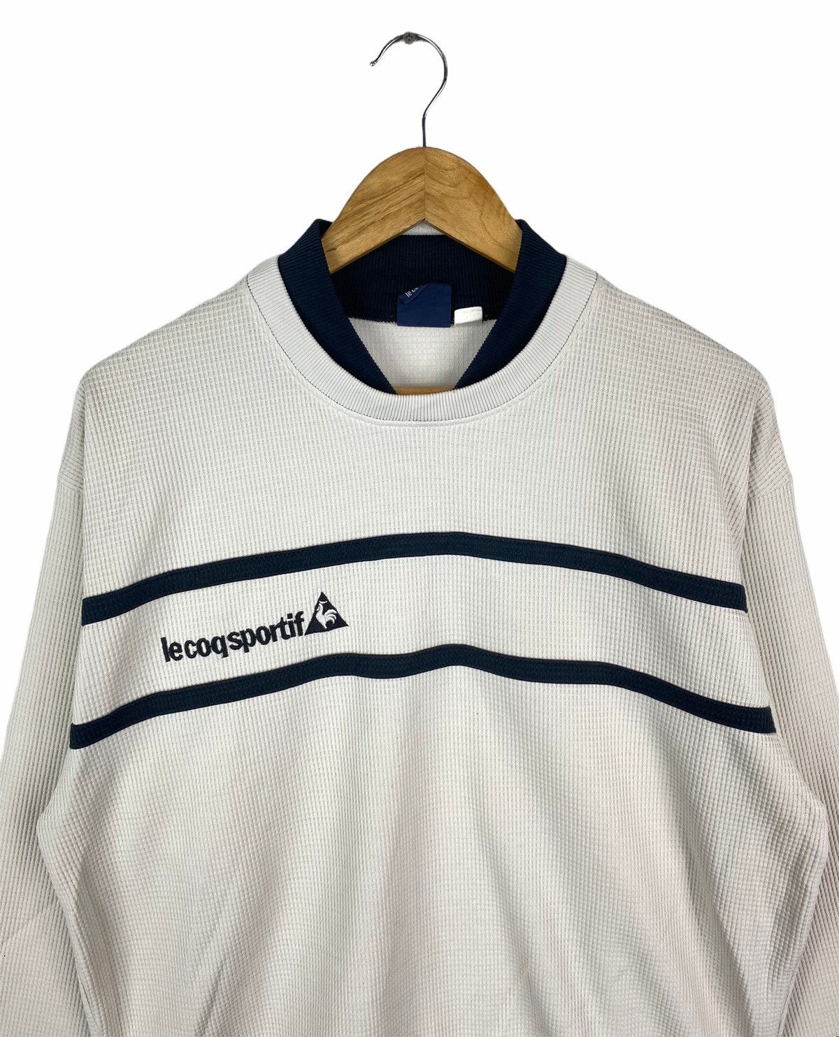 Le Coq Sportif × Vintage Vintage LE COQ SPORTIF Small Logo Sweatshirt Pullover Size US L / EU 52-54 / 3 - 3 Thumbnail