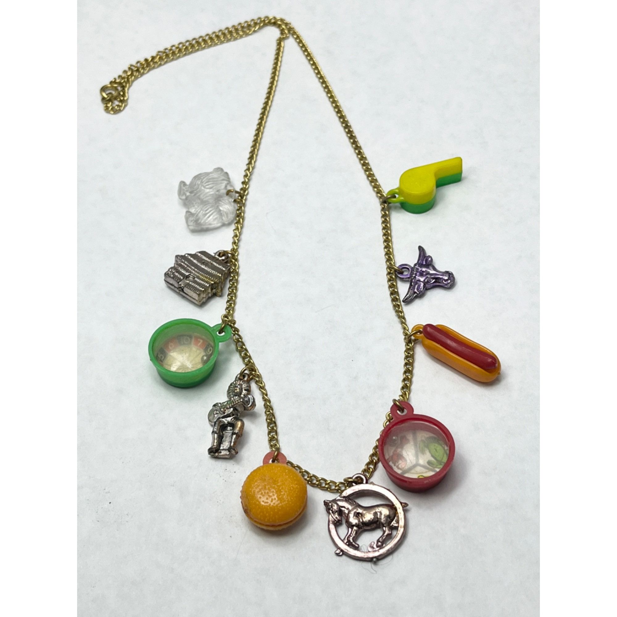 Vintage Plastic Charm Necklace