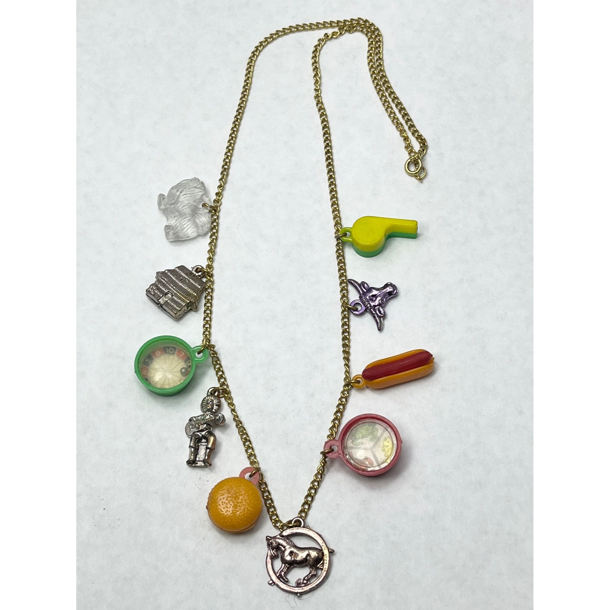 Vintage Plastic Charm Necklace