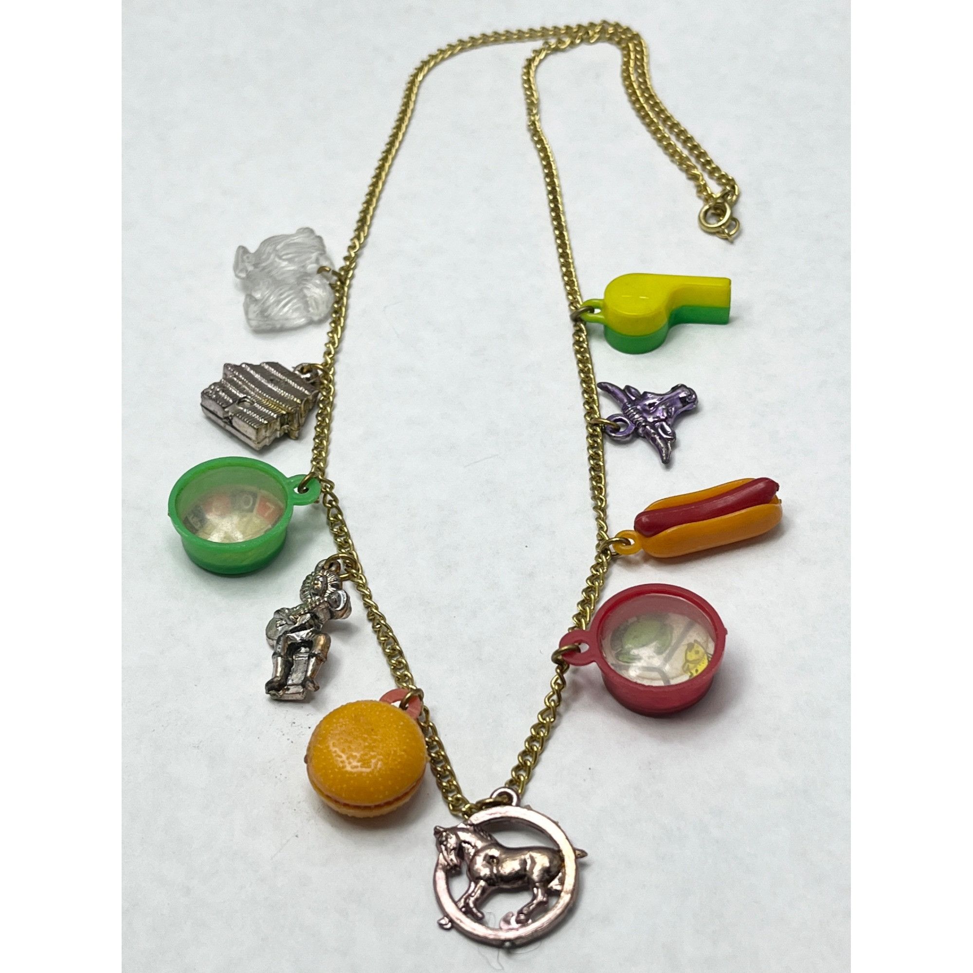 Vintage Plastic Charm Necklace