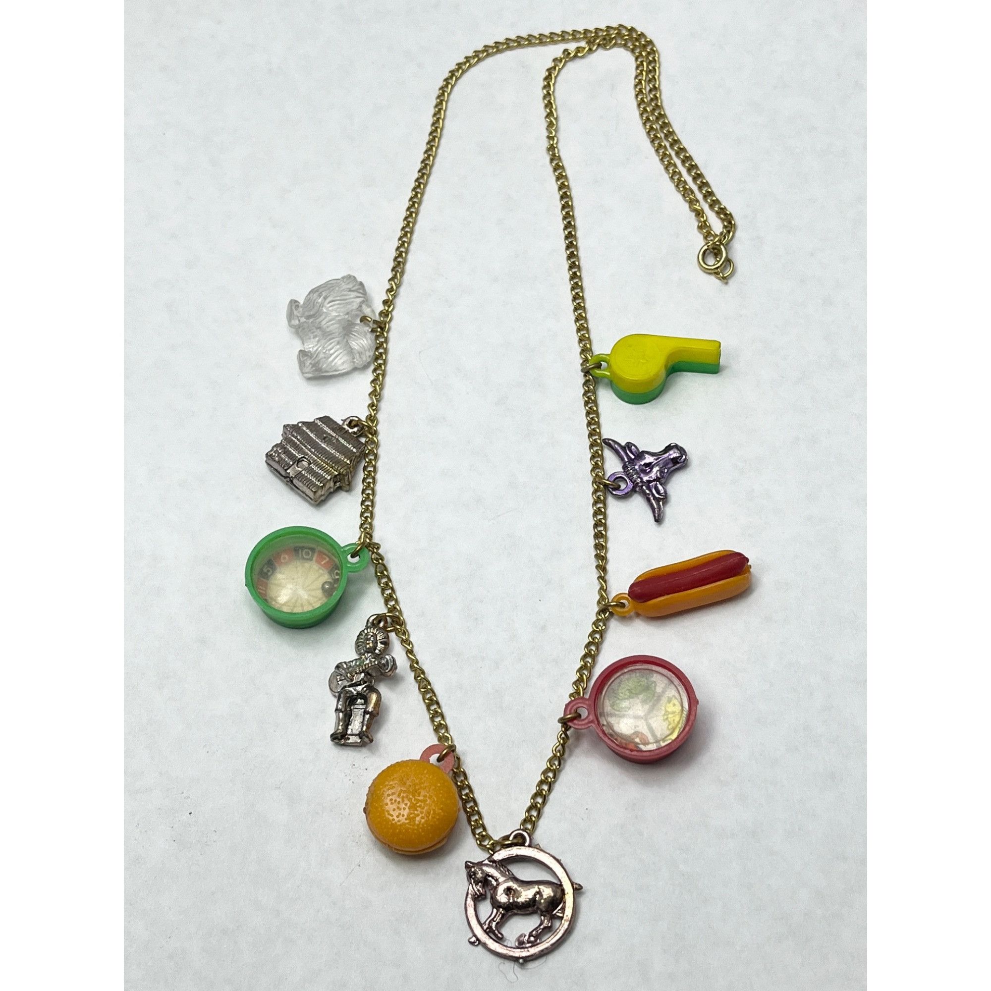 Vintage Plastic Charm Necklace