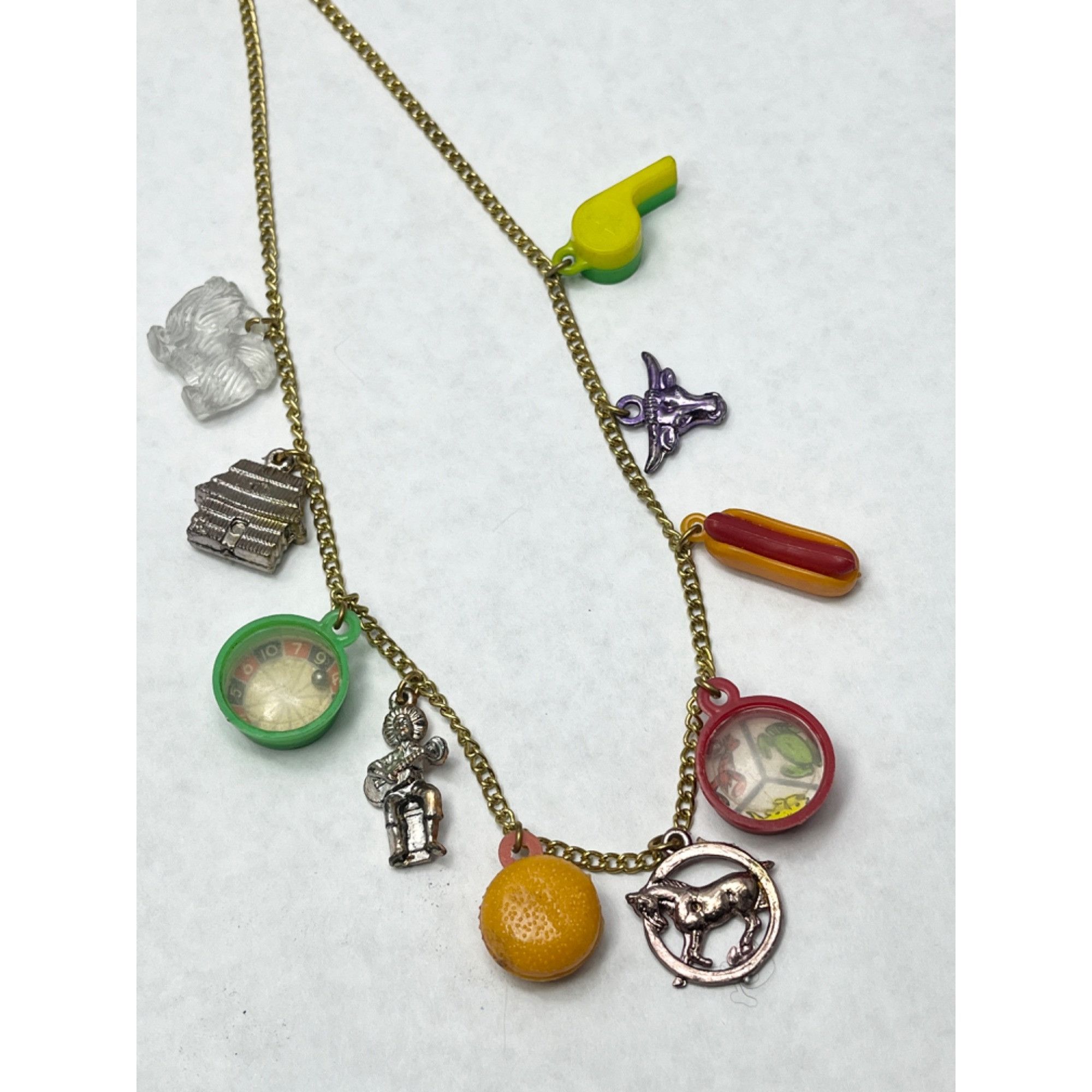 Vintage Plastic Charm Necklace