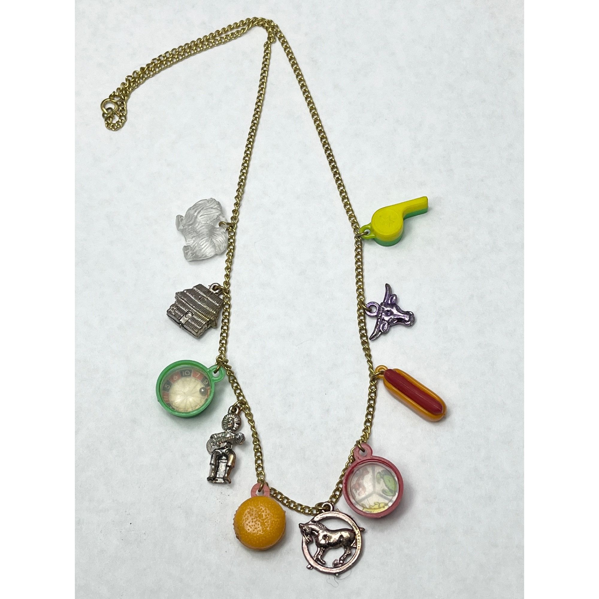Vintage Plastic Charm Necklace