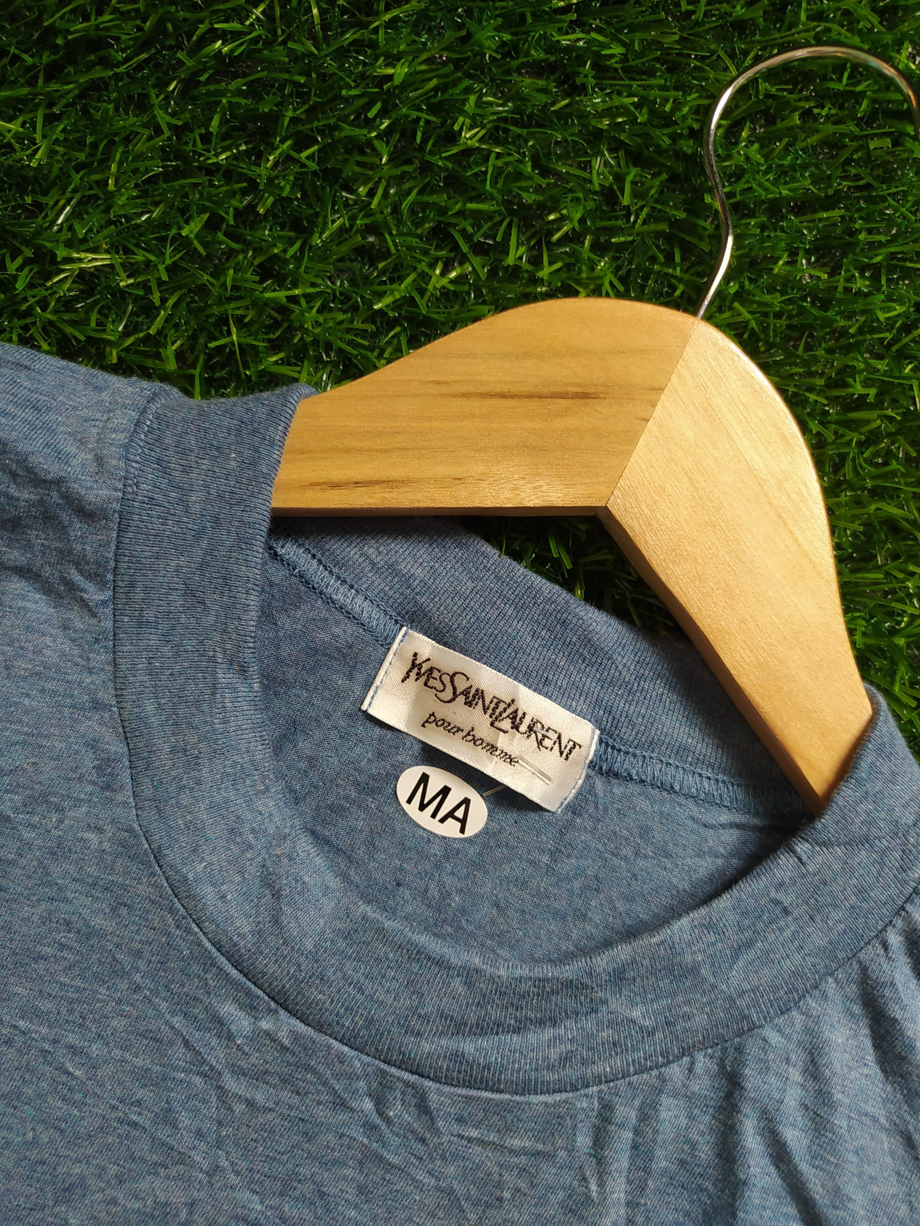 Vintage × Yves Saint Laurent Ysl Small Logo Tee Size US M / EU 48-50 / 2 - 2 Thumbnail
