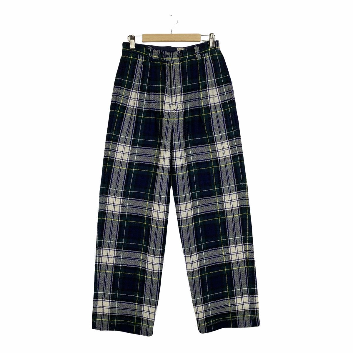 image of Part 2 Junko Shimada Checkered Beggy Casual Pants in Green, Men's (Size 26)