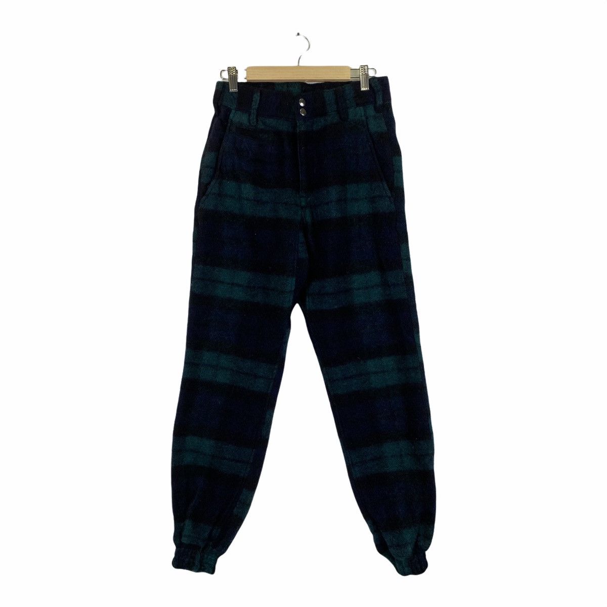 image of Vintage Seveskig Checkered Wool Jogger Pants, Men's (Size 26)