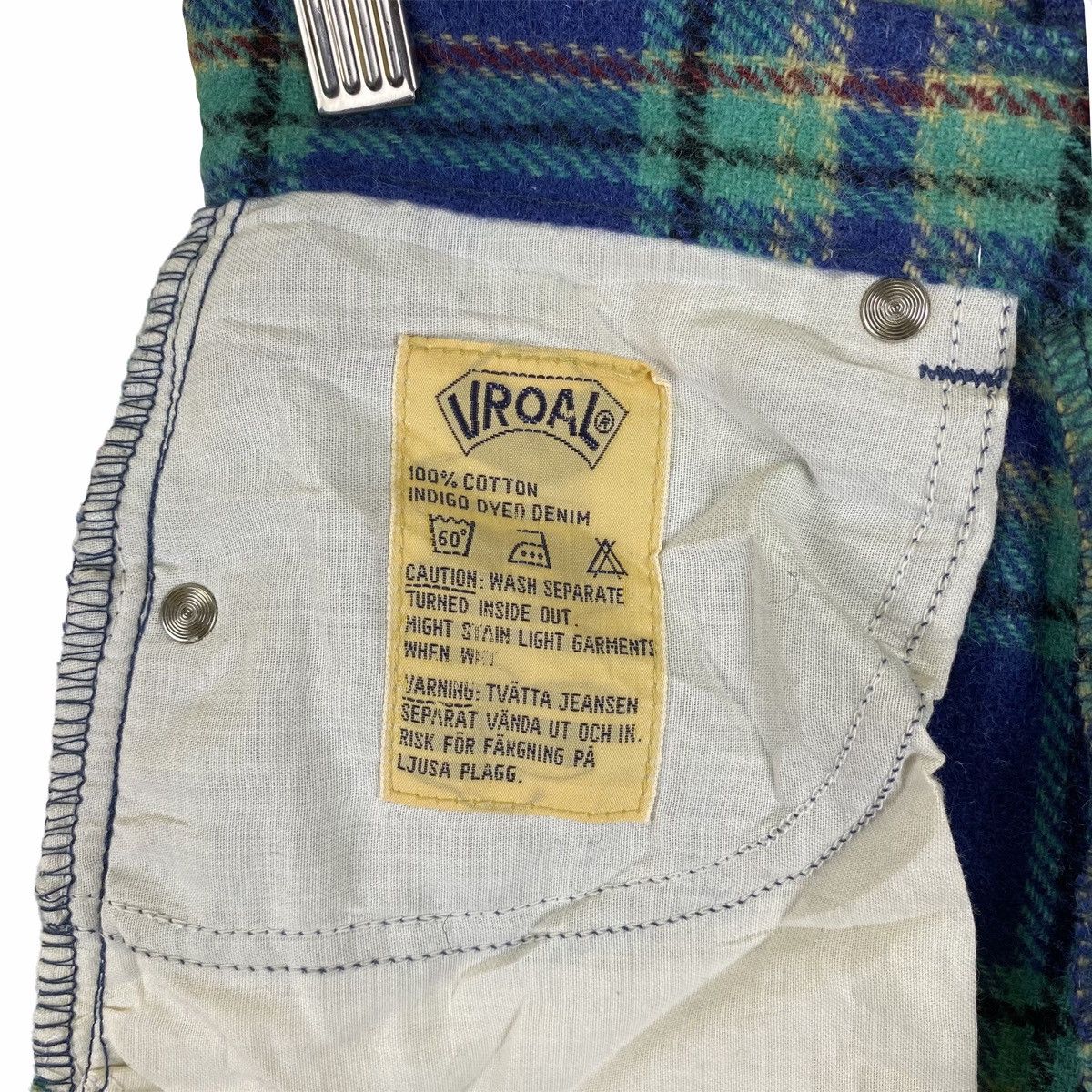 Japanese Brand × Vintage Vintage VROAL Tartan Checkered Design Wool Pants Size US 26 / EU 42 - 10 Thumbnail