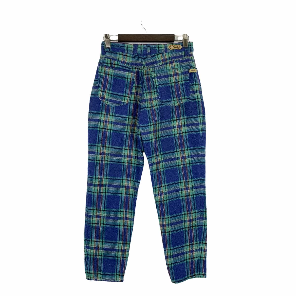 Japanese Brand × Vintage Vintage VROAL Tartan Checkered Design Wool Pants Size US 26 / EU 42 - 2 Thumbnail