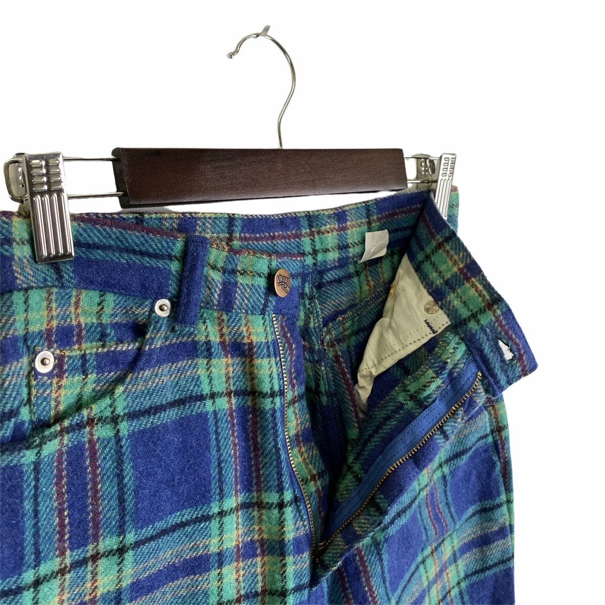 Japanese Brand × Vintage Vintage VROAL Tartan Checkered Design Wool Pants Size US 26 / EU 42 - 7 Thumbnail