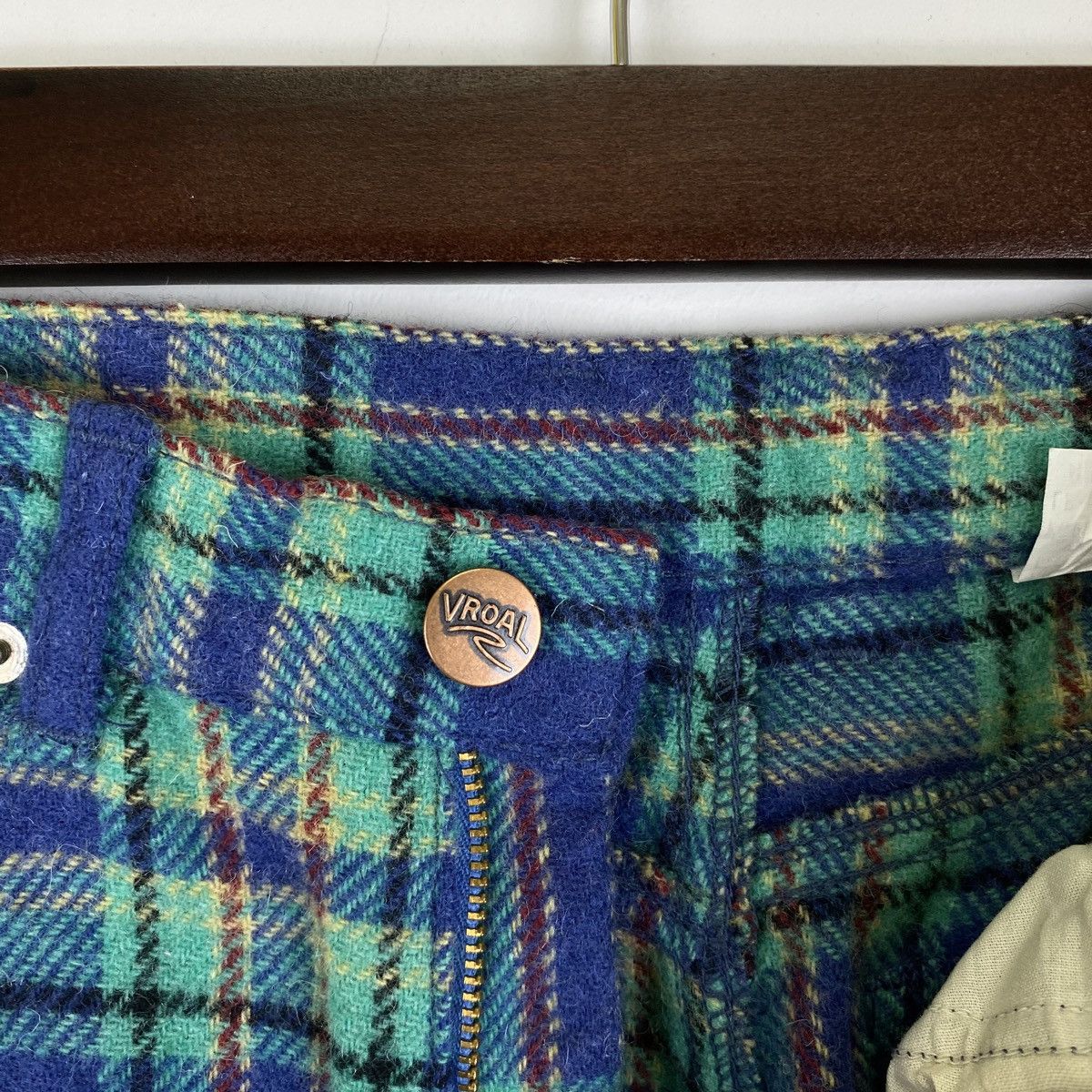 Japanese Brand × Vintage Vintage VROAL Tartan Checkered Design Wool Pants Size US 26 / EU 42 - 8 Thumbnail