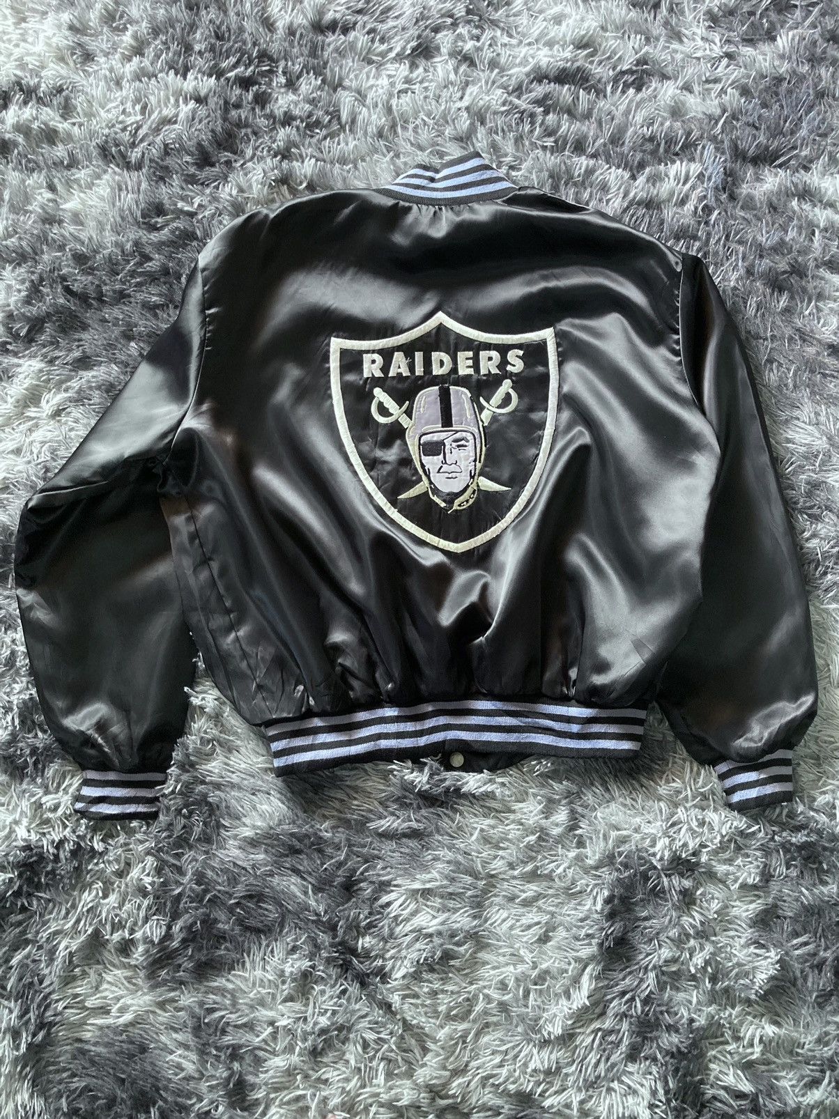 NFL × The Rolling Stones × Vintage Raiders Vintage x The Rolling Stones x Bomber Jacket Size US M / EU 48-50 / 2 - 2 Thumbnail