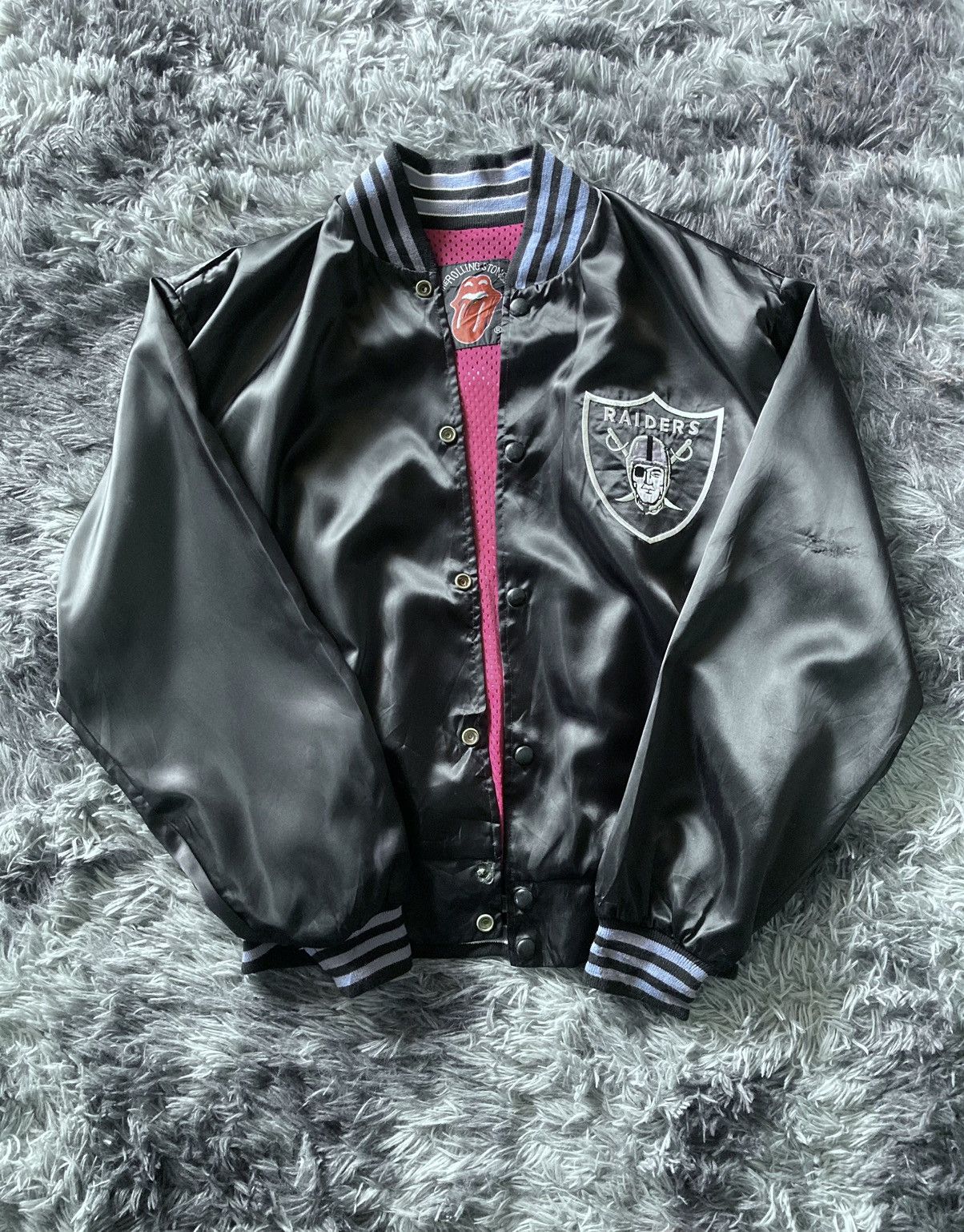 NFL × The Rolling Stones × Vintage Raiders Vintage x The Rolling Stones x Bomber Jacket Size US M / EU 48-50 / 2 - 1 Thumbnail