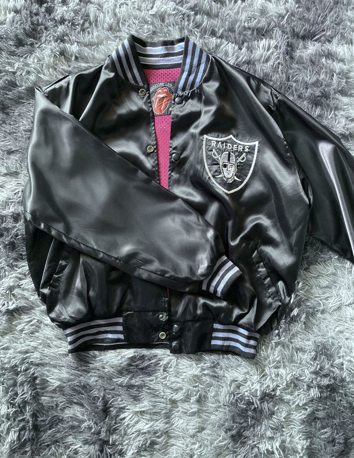 NFL × The Rolling Stones × Vintage Raiders Vintage x The Rolling Stones x Bomber Jacket Size US M / EU 48-50 / 2 - 6 Thumbnail