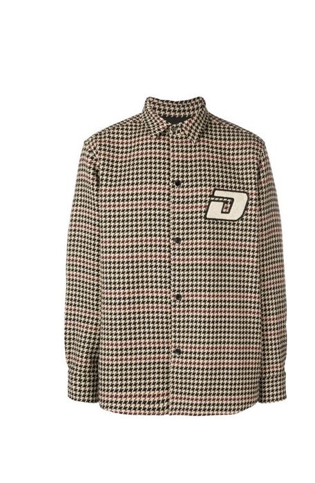 Drole De Monsieur DROLE DE MONSIEUR Brown cotton houndstooth shirt