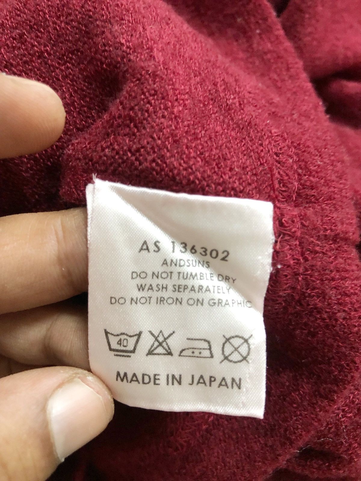 ANDSUNS Y2K Andsuns Japan streetwear wool hoodie Size US M / EU 48-50 / 2 - 10 Thumbnail