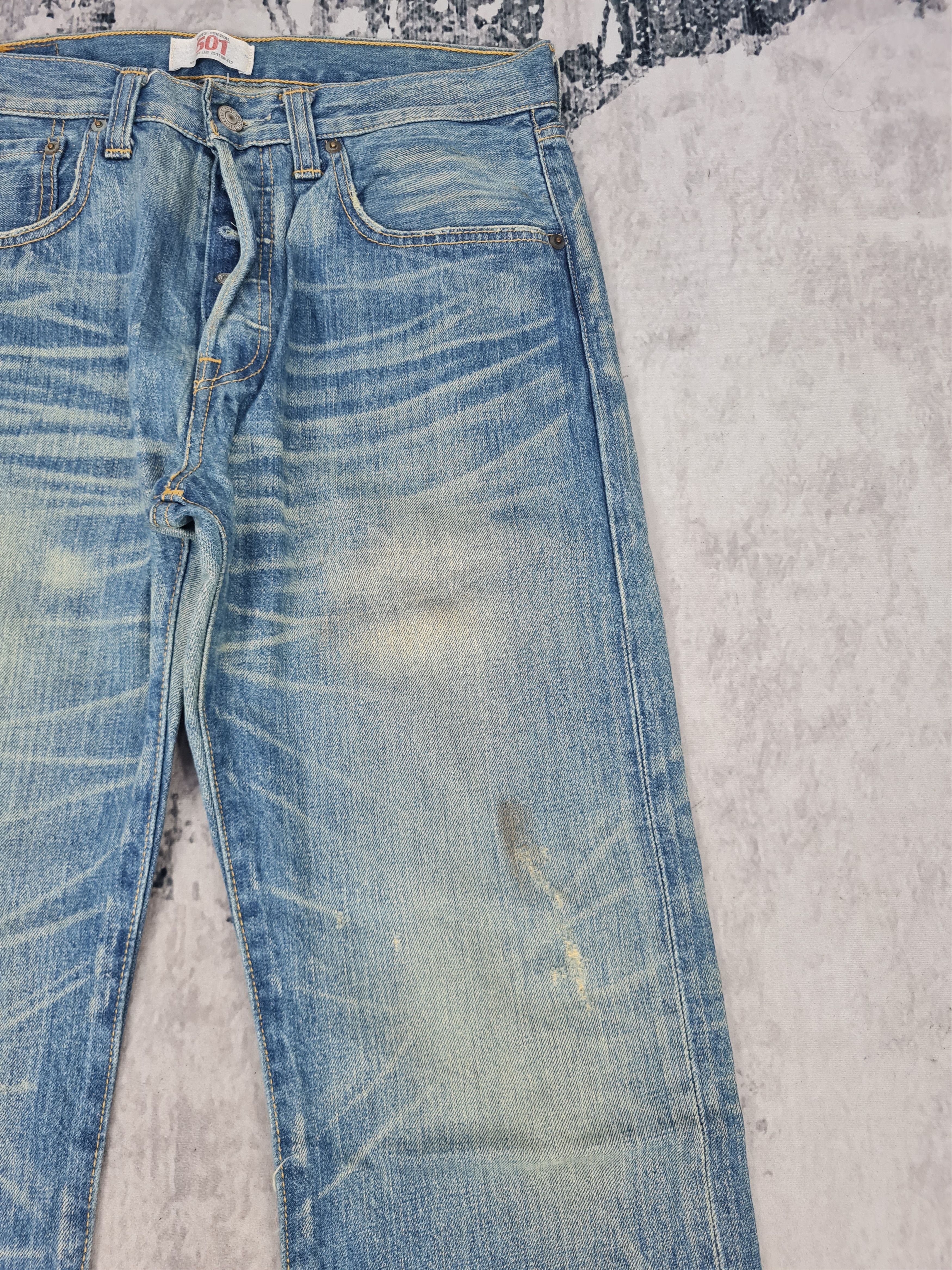 Levi's LEVIS 501 Sun Faded Distressed Size 32x31 Jeans L0002 Size US 32 / EU 48 - 3 Thumbnail