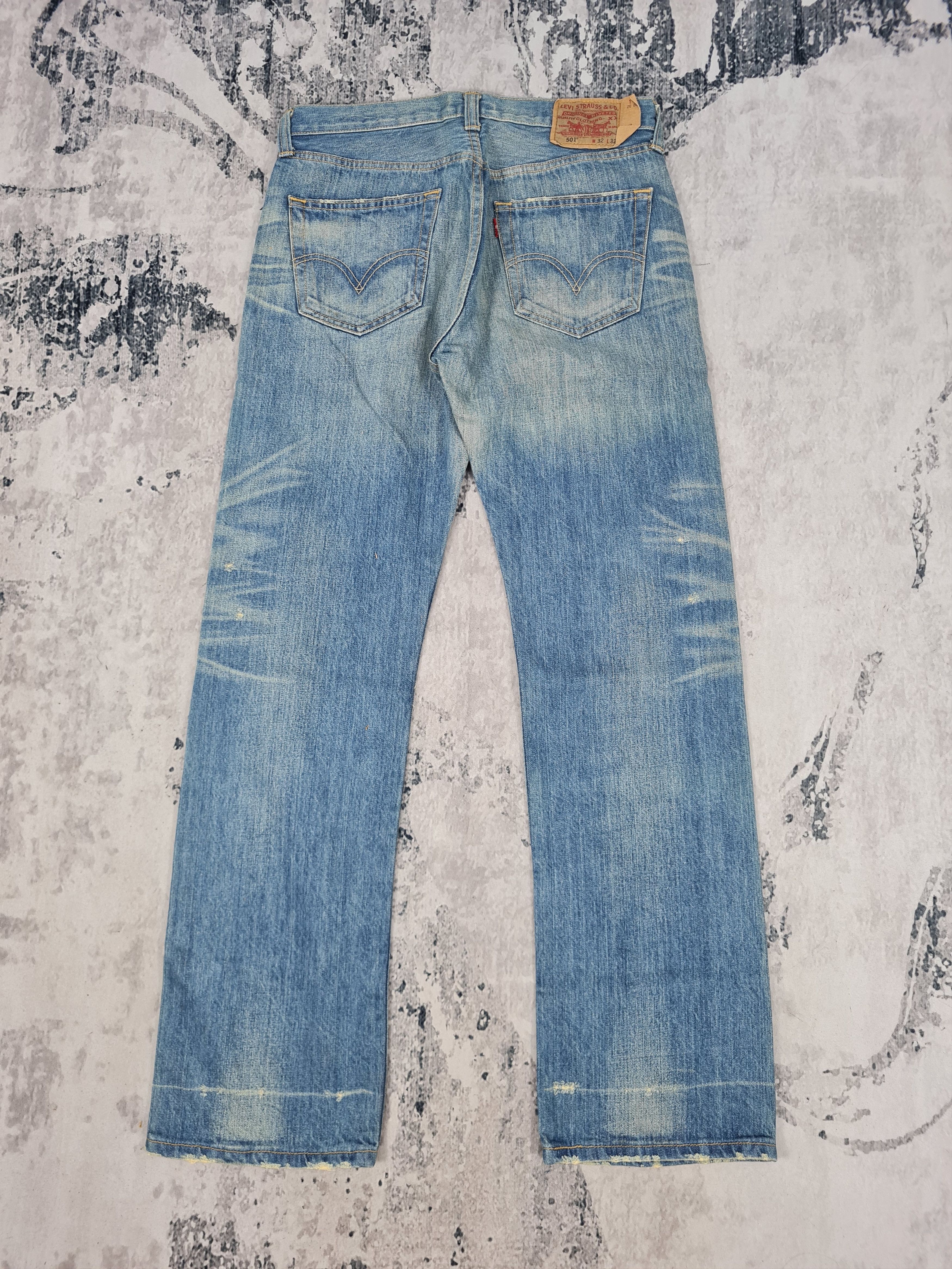 Levi's LEVIS 501 Sun Faded Distressed Size 32x31 Jeans L0002 Size US 32 / EU 48 - 2 Thumbnail