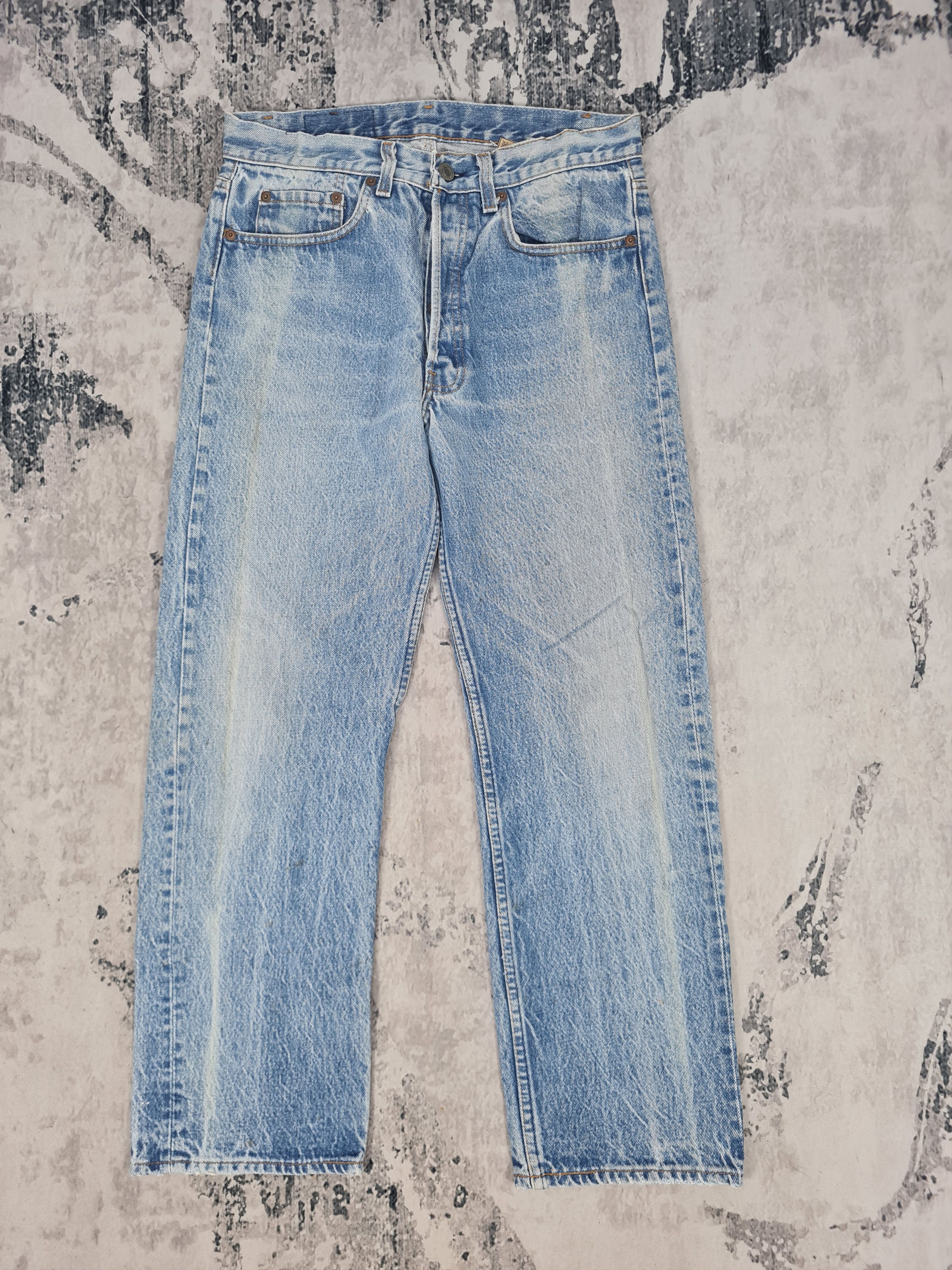 Levi's Vtg LEVIS 501 Sun Faded Cropped Denim 30x26.5 Jeans L0020 Size US 30 / EU 46 - 1 Thumbnail
