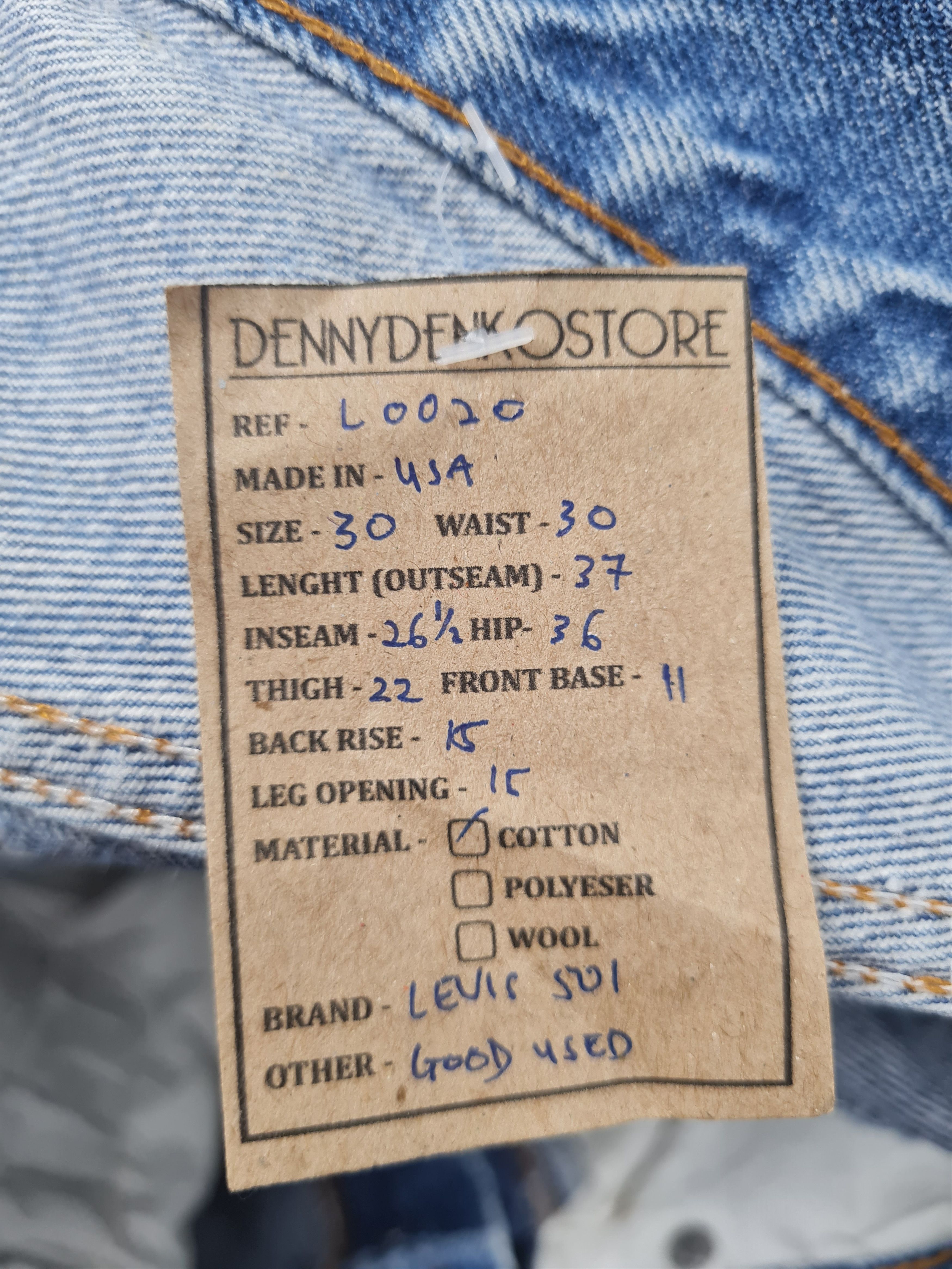 Levi's Vtg LEVIS 501 Sun Faded Cropped Denim 30x26.5 Jeans L0020 Size US 30 / EU 46 - 12 Thumbnail