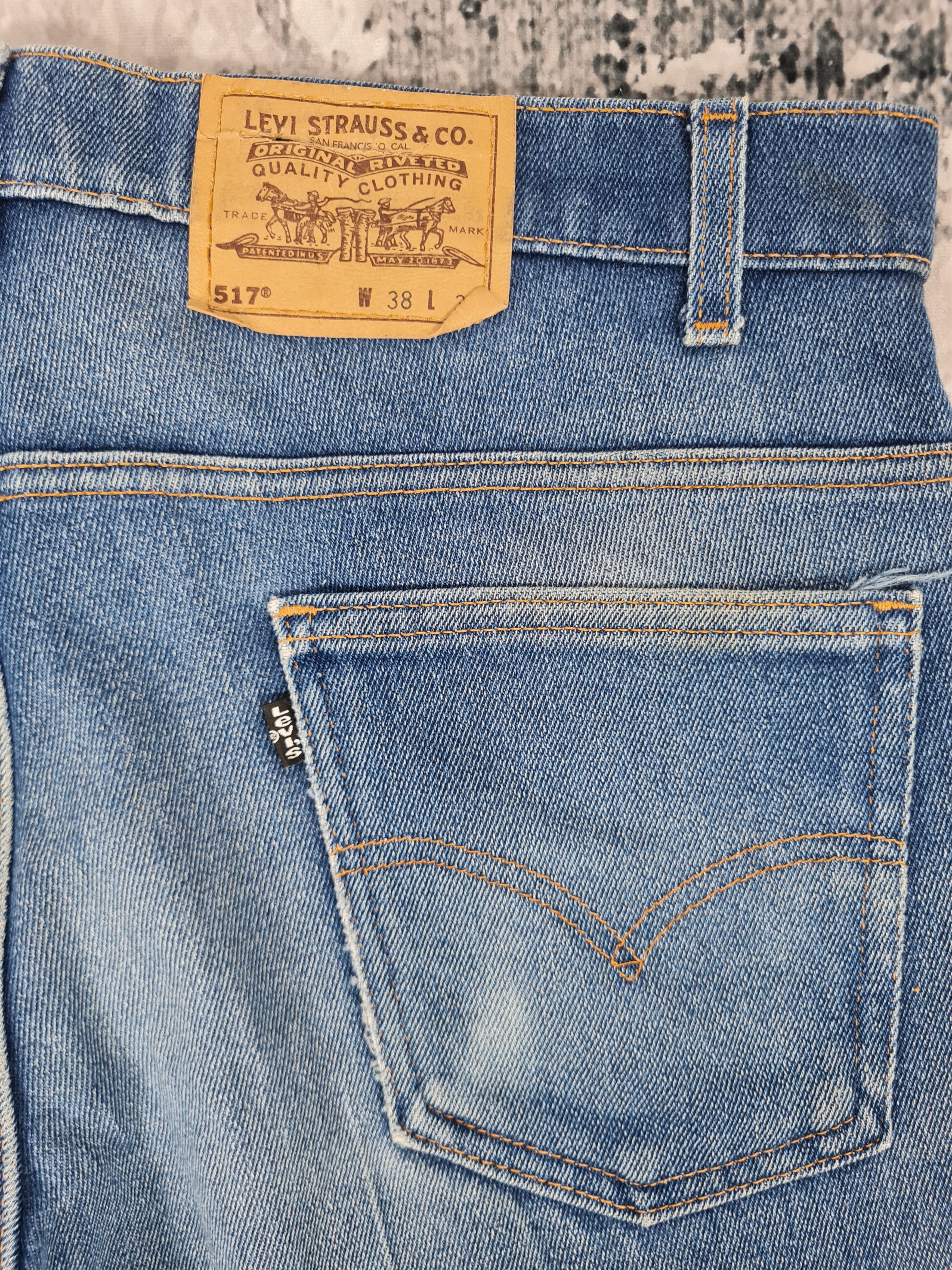 Levi's Vtg LEVIS 517 Flare Boot Cut Faded Cropped 37X27 Jeans L0290 Size US 37 - 9 Thumbnail