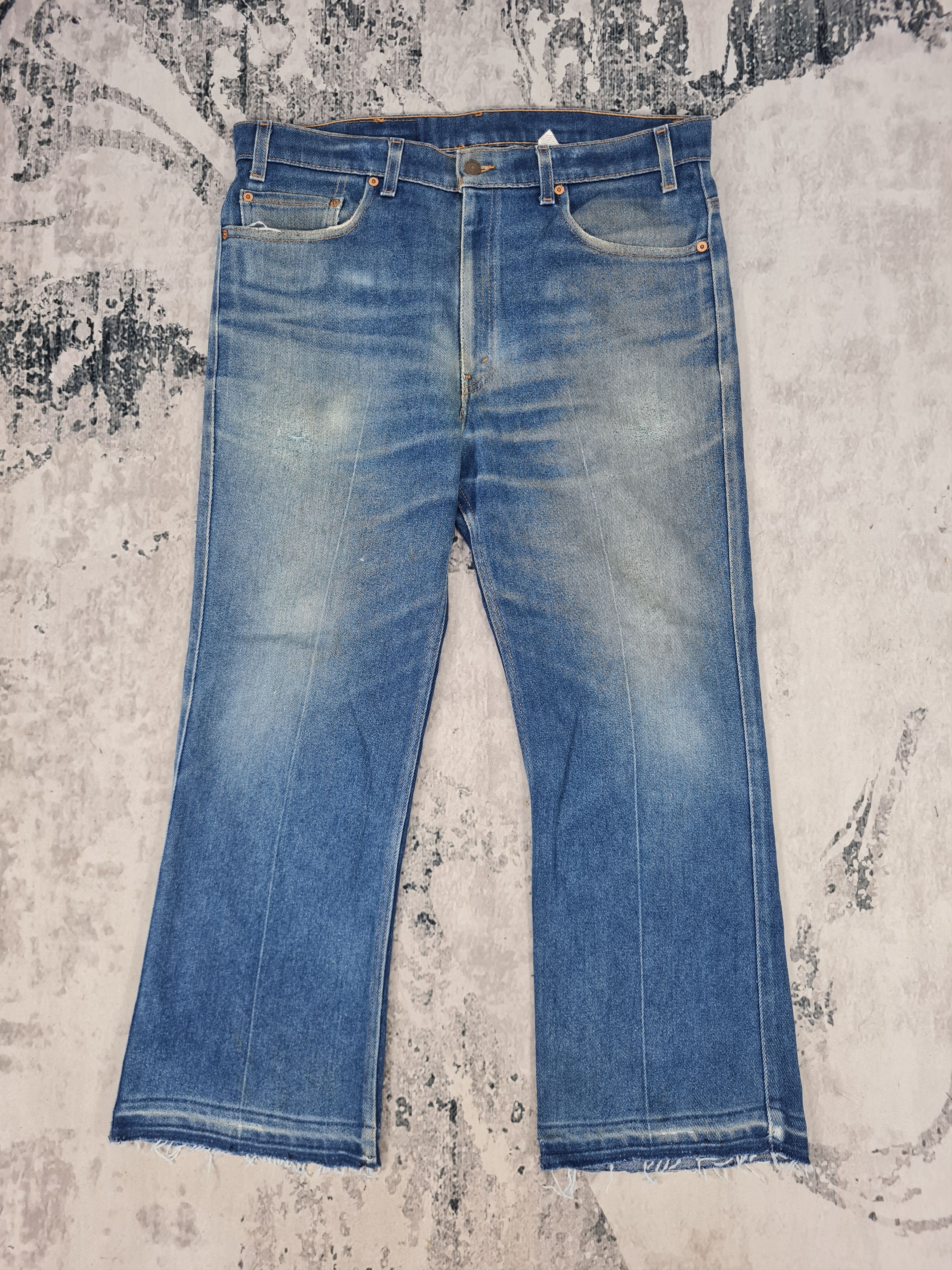 Levi's Vtg LEVIS 517 Flare Boot Cut Faded Cropped 37X27 Jeans L0290 Size US 37 - 1 Thumbnail