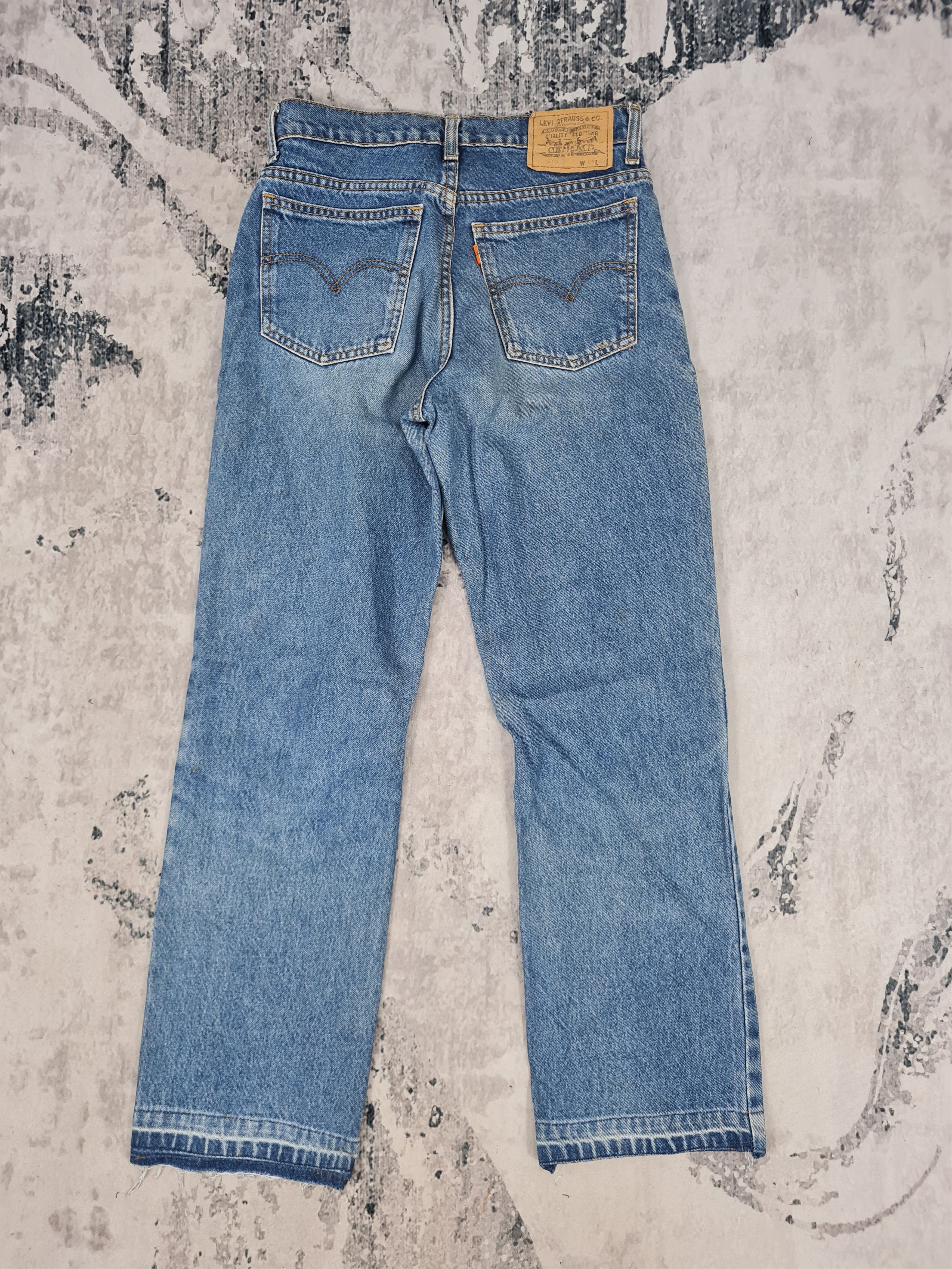 Vtg LEVIS 210 Orange Tab Sun Faded Size 28x28 Jeans L0043
