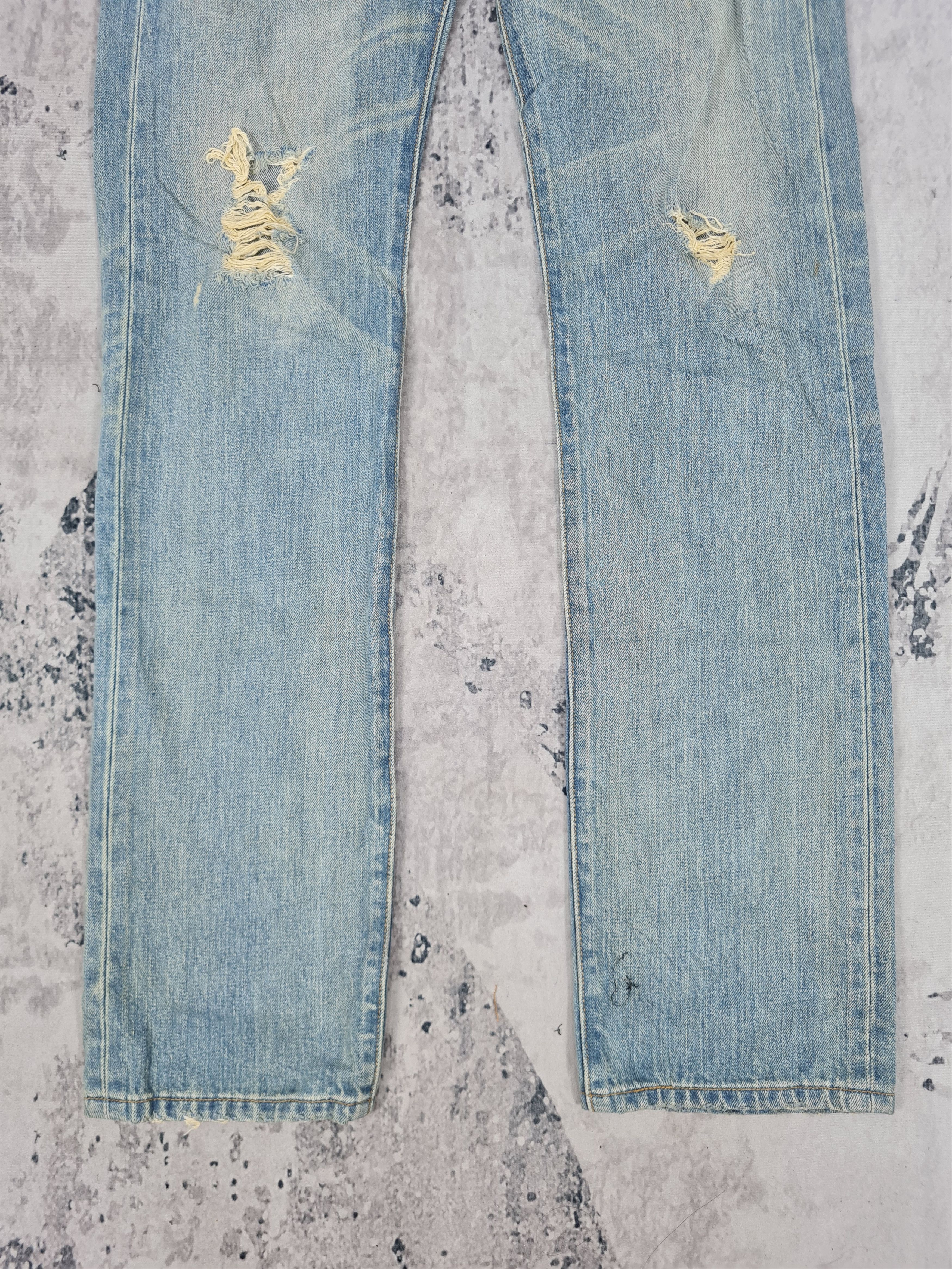 Levi's LEVIS 501 Sun Faded Distressed Denim Size 29x33 Jeans L0034 Size US 29 - 3 Thumbnail