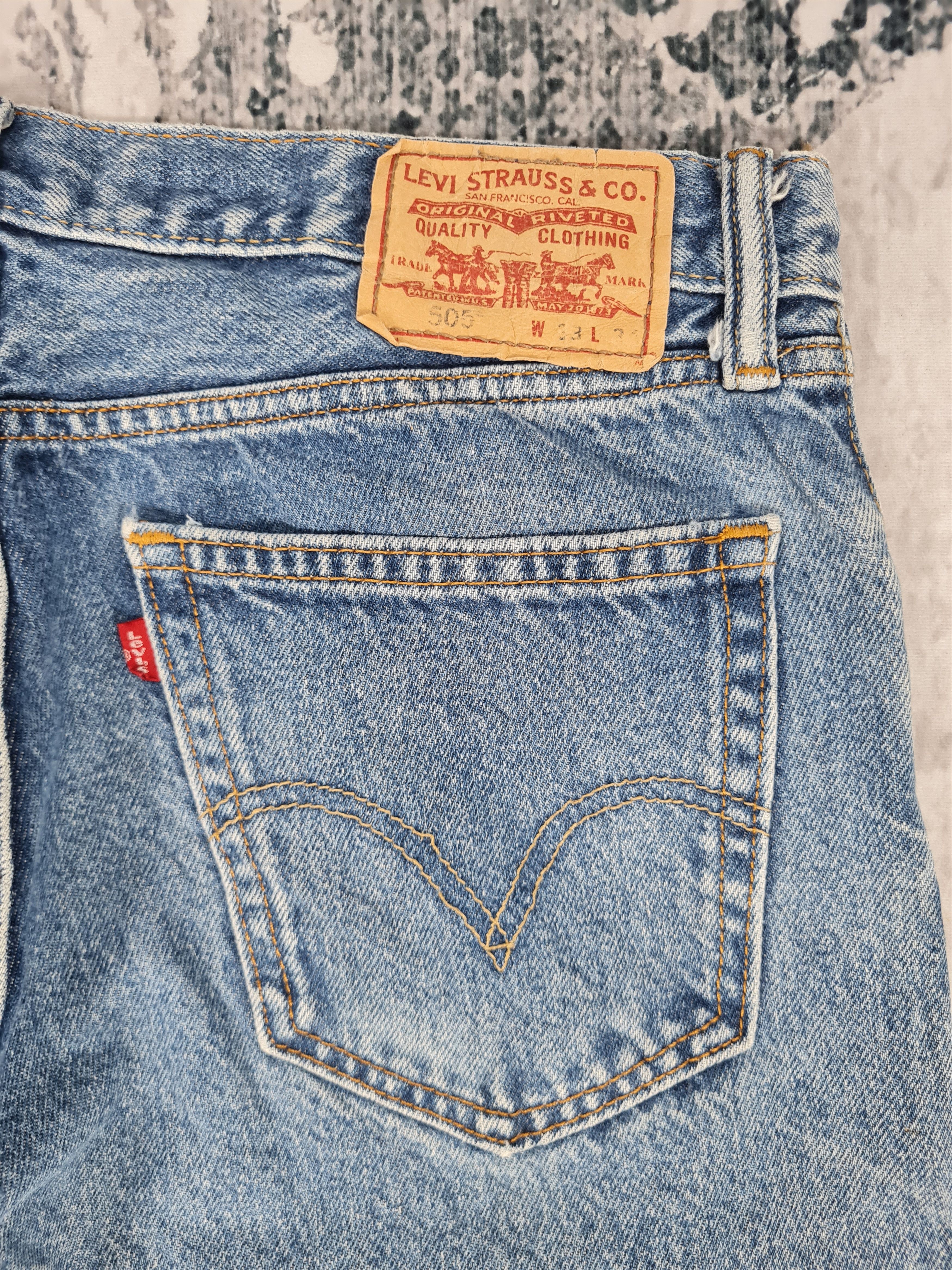 Levi's Vintage Clothing VTG LEVIS 505 Stone Wash Distressed Size 34x33 Jeans L0037 Size US 34 / EU 50 - 9 Thumbnail