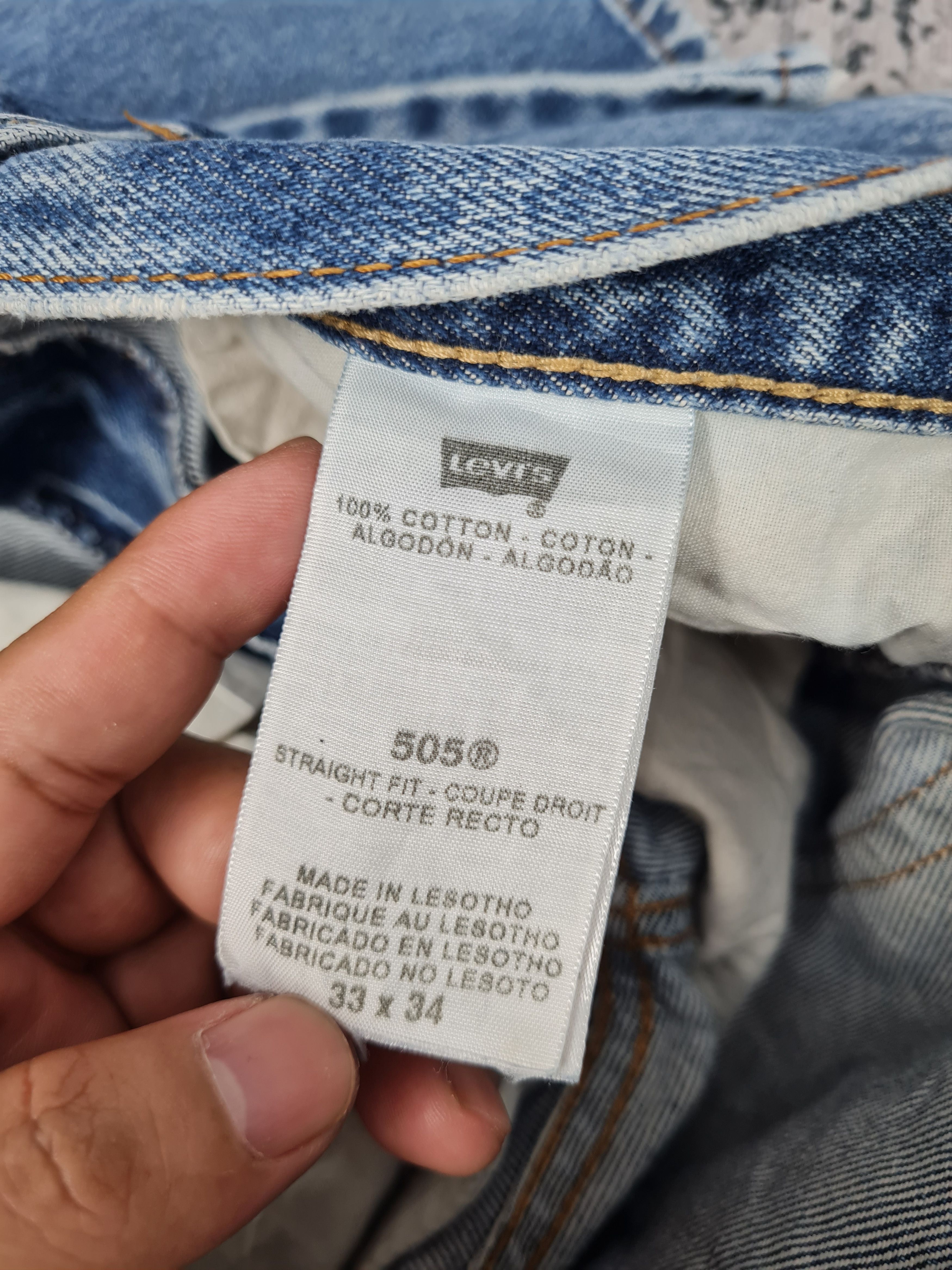 Levi's Vintage Clothing VTG LEVIS 505 Stone Wash Distressed Size 34x33 Jeans L0037 Size US 34 / EU 50 - 11 Thumbnail