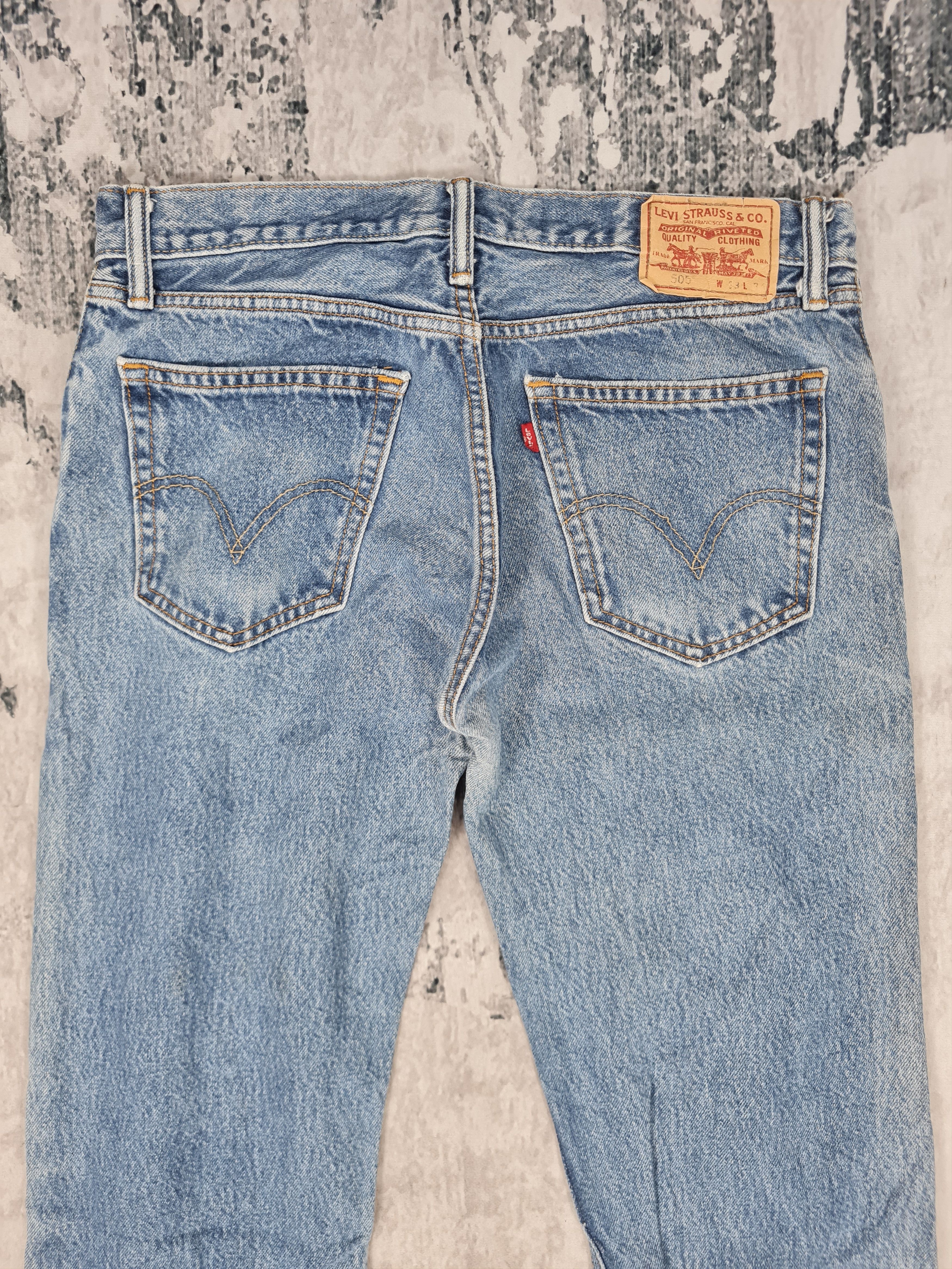 Levi's Vintage Clothing VTG LEVIS 505 Stone Wash Distressed Size 34x33 Jeans L0037 Size US 34 / EU 50 - 8 Thumbnail