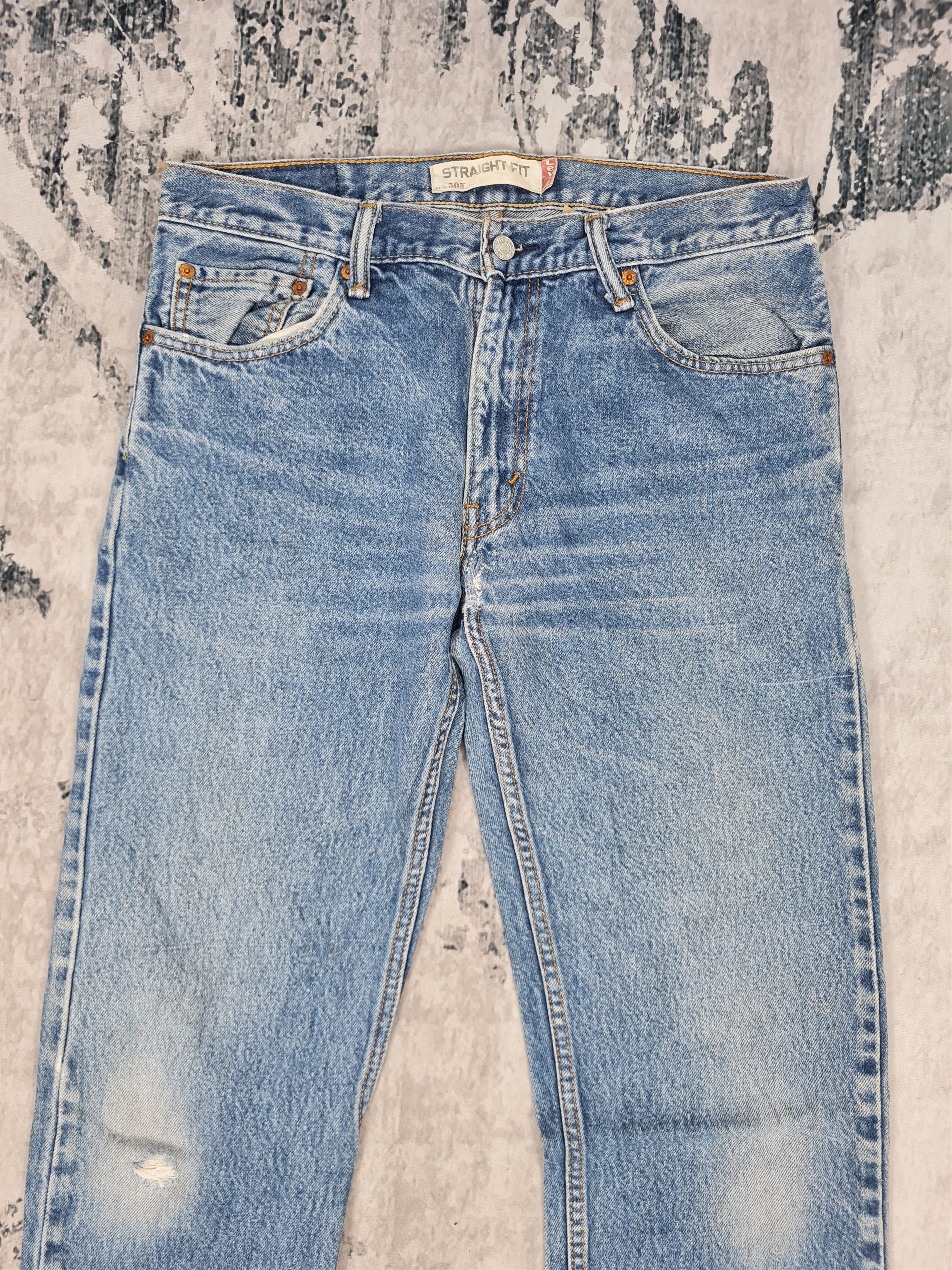 Levi's Vintage Clothing VTG LEVIS 505 Stone Wash Distressed Size 34x33 Jeans L0037 Size US 34 / EU 50 - 5 Thumbnail