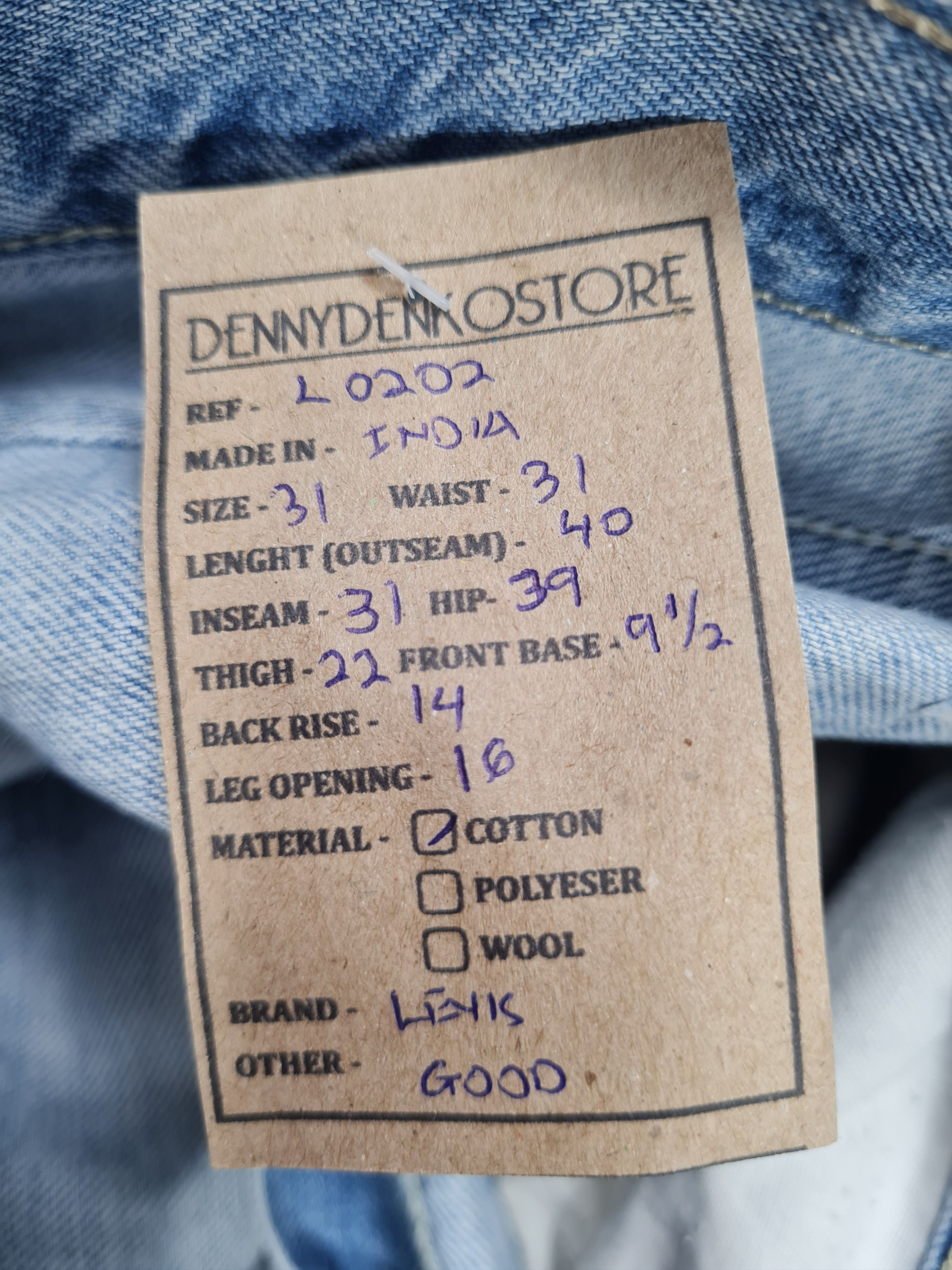 Levi's Vintage LEVIS Light Wash Faded Rusty Size 31X31 Jeans L0202 Size US 31 - 10 Thumbnail