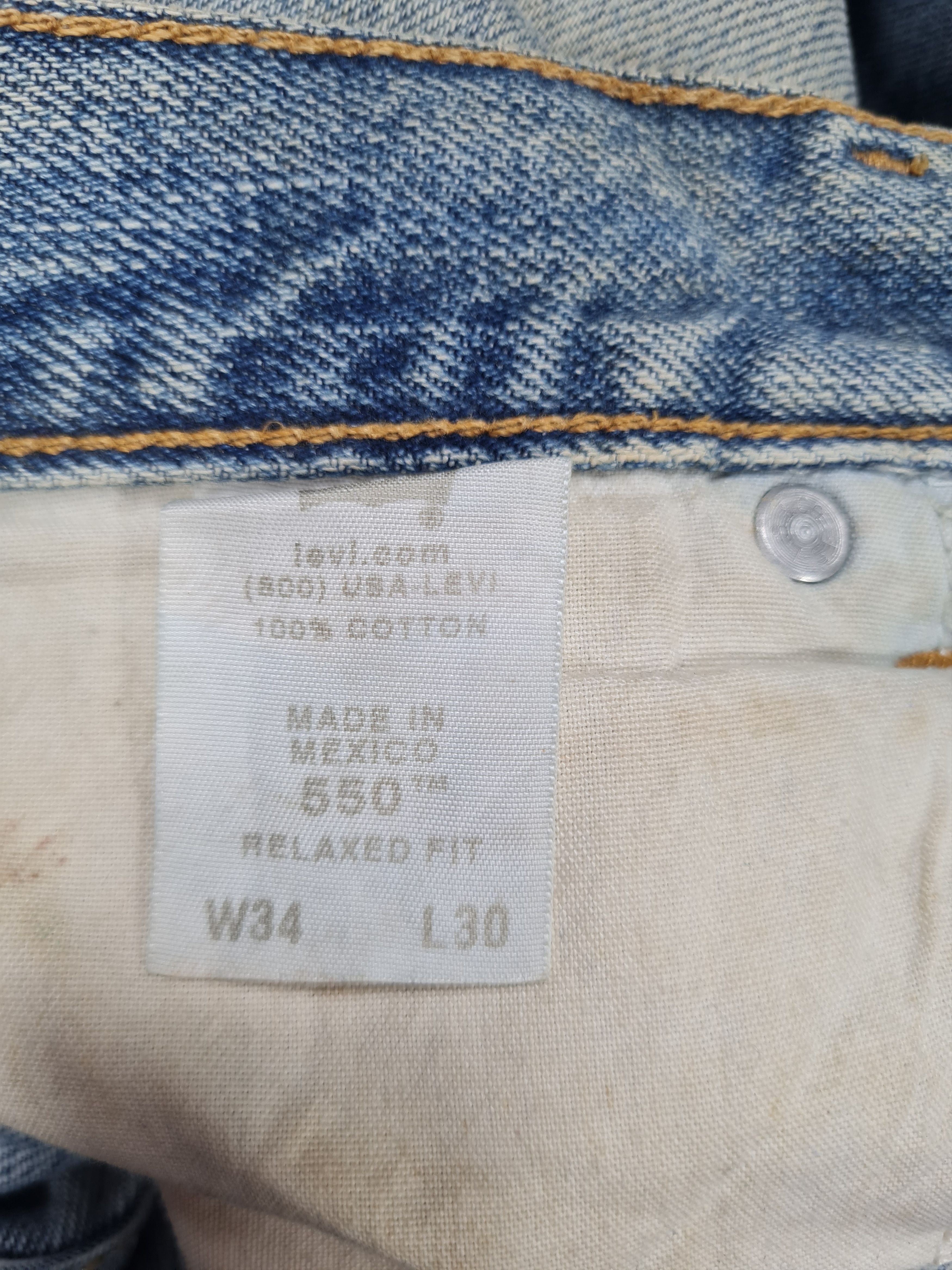 Levi's Vintage LEVIS 550 Light Wash Rusty Size 35X30 Jeans L0205 Size US 35 - 10 Thumbnail