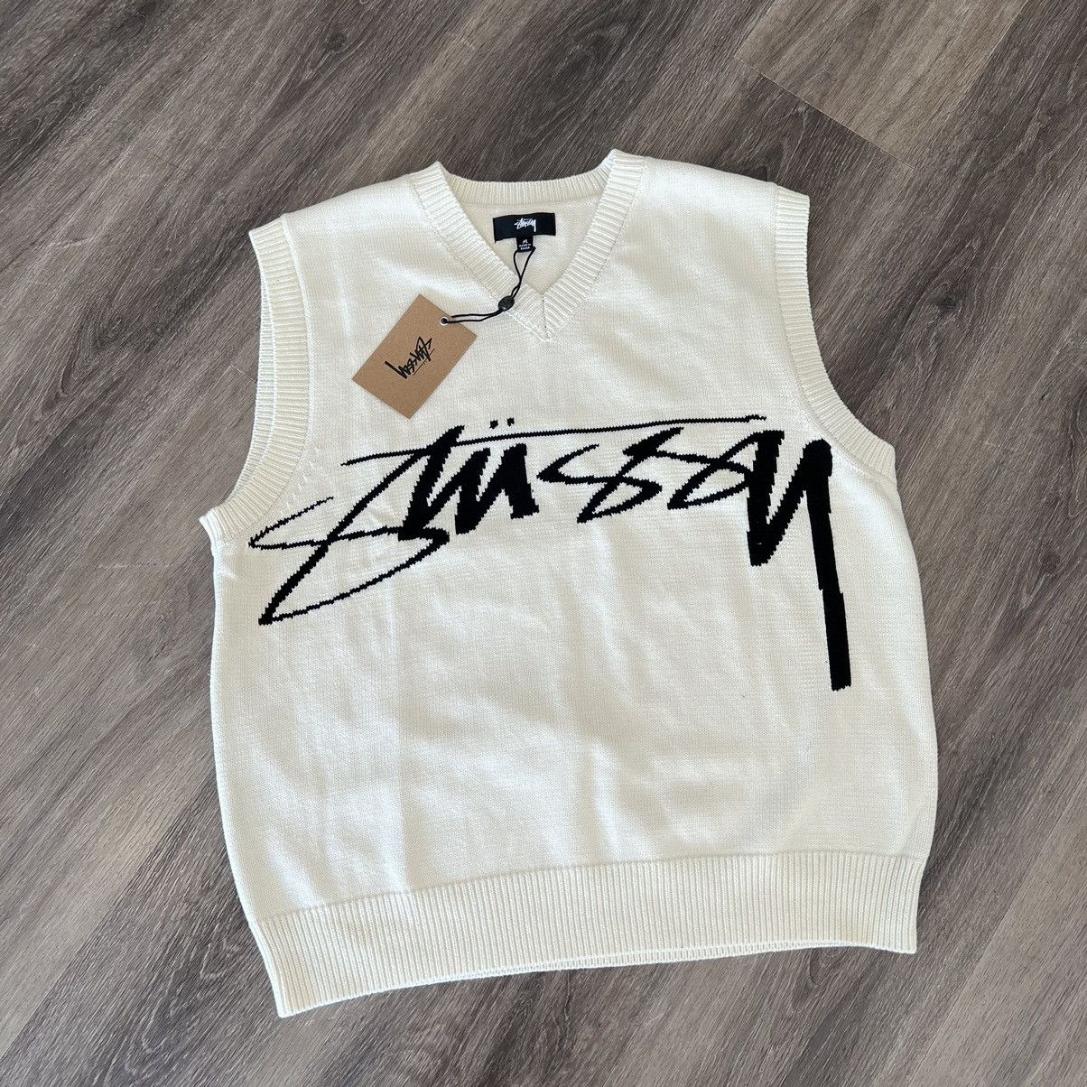 Stussy Stussy Knit Sweater Vest Cream | Grailed