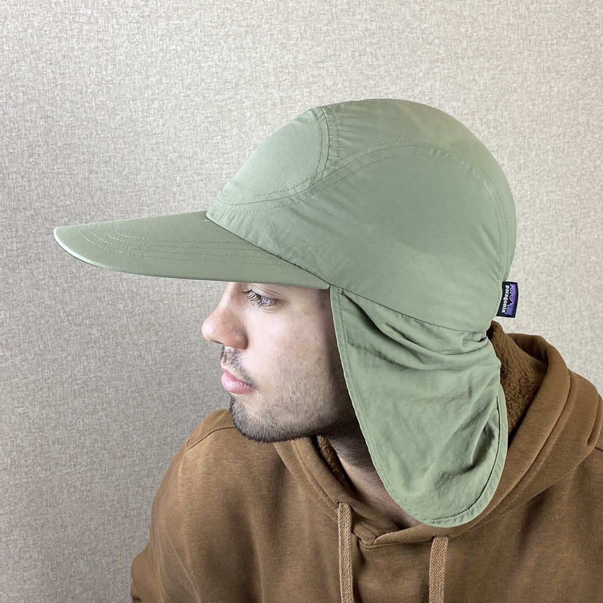 Vintage Patagonia long bill hat Bimini khaki mask cap hat