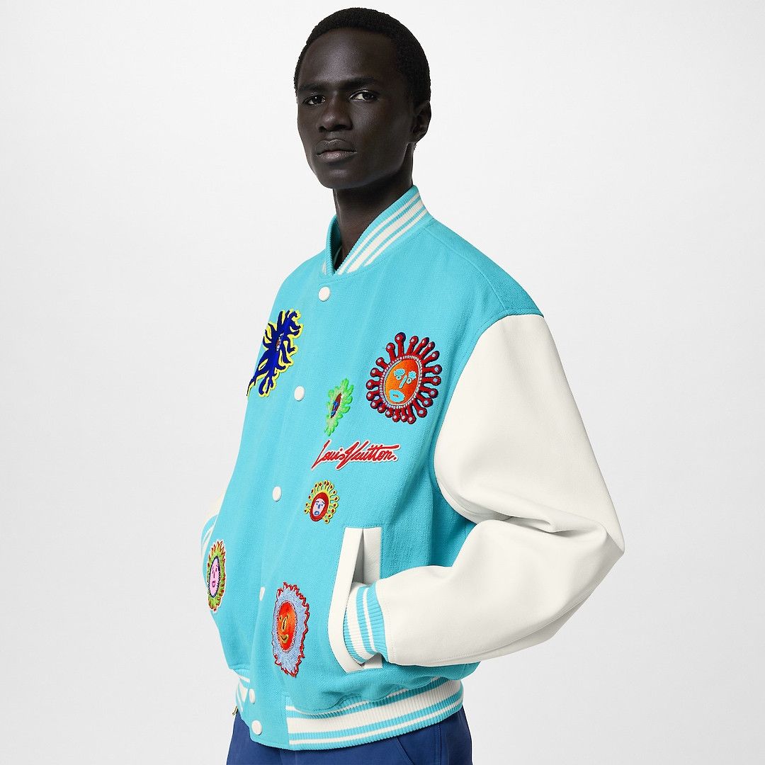 LV x YK Embroidered Faces Varsity Blouson